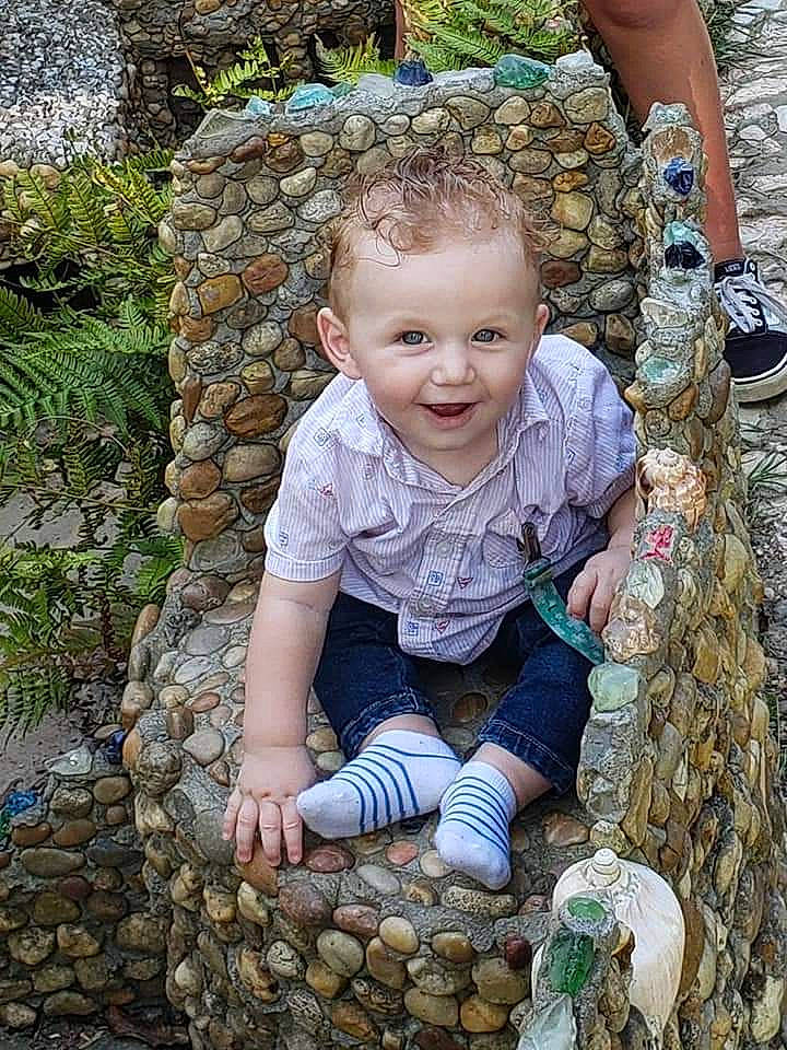 Boston is registered to the contest to win money with this photo: adaptation, child, fawn, joy, person, plant, play, smile, toddler, tree