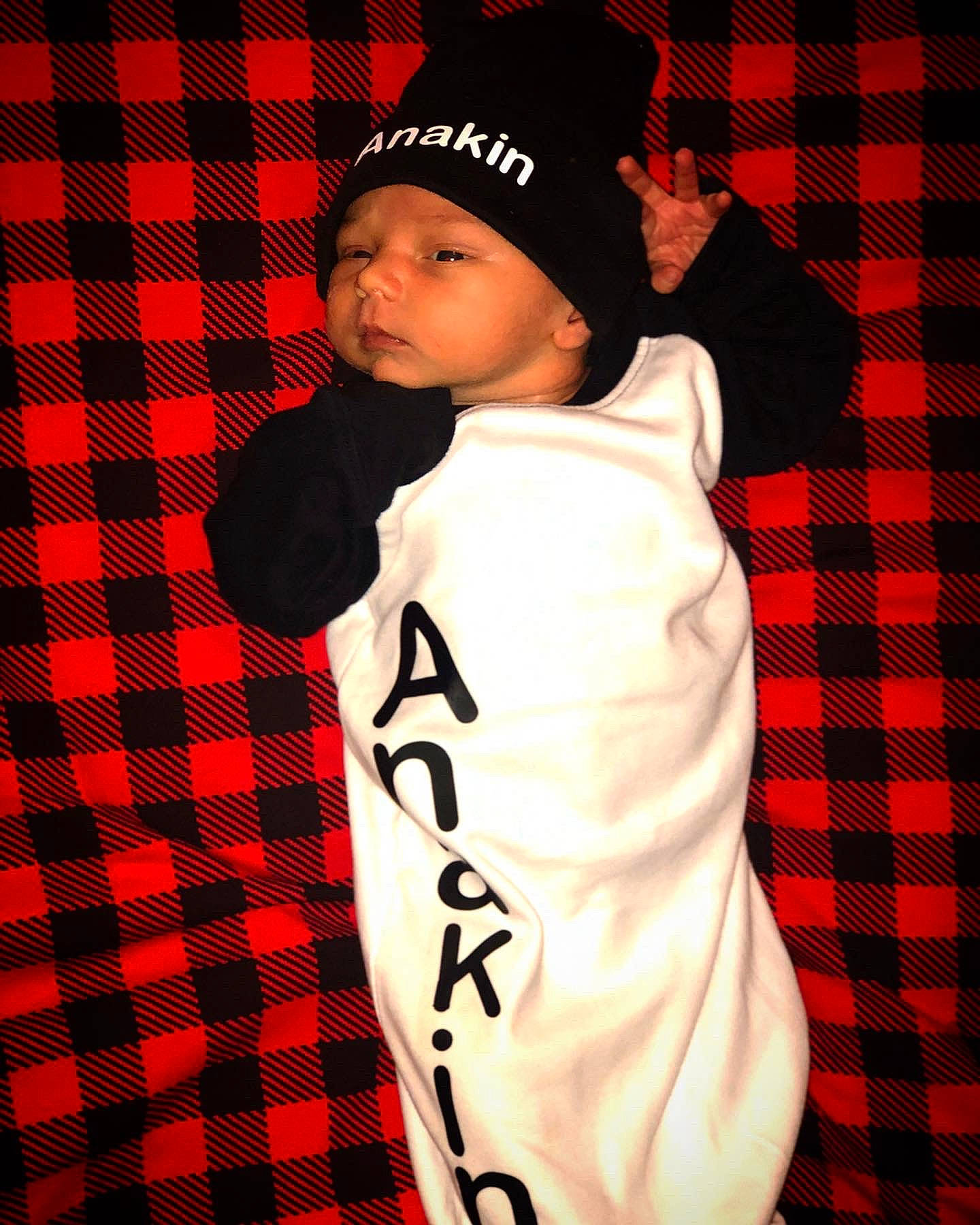 Anakin joined the competition — help win amazing prizes! child, design, headwear, pattern, person, plaid, tartan, textile