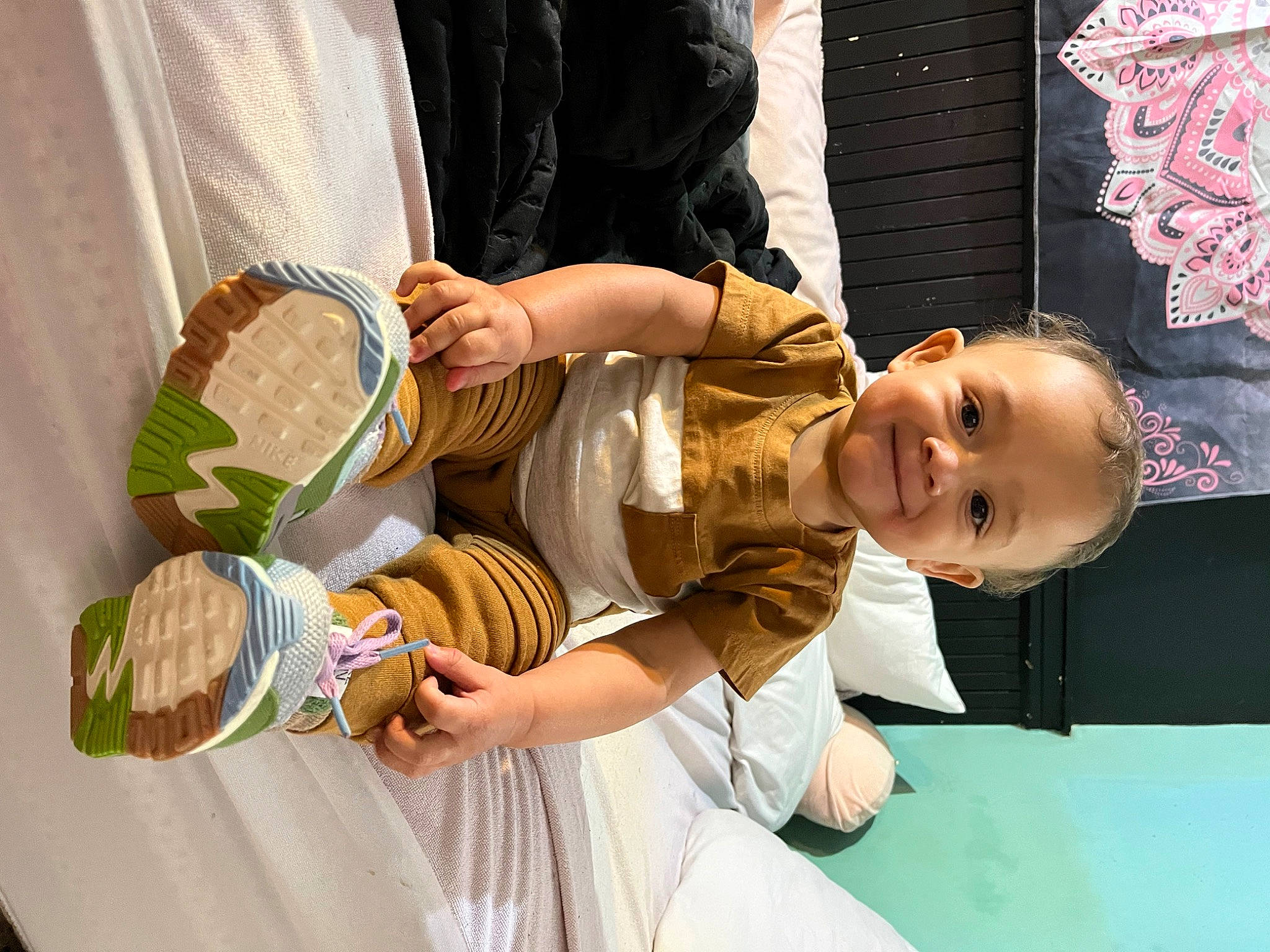 Javon joined the competition — help win amazing prizes! baby, child, coin, food, fun, happy, hat, joy, leisure, person, smile, tableware, toddler, wrist