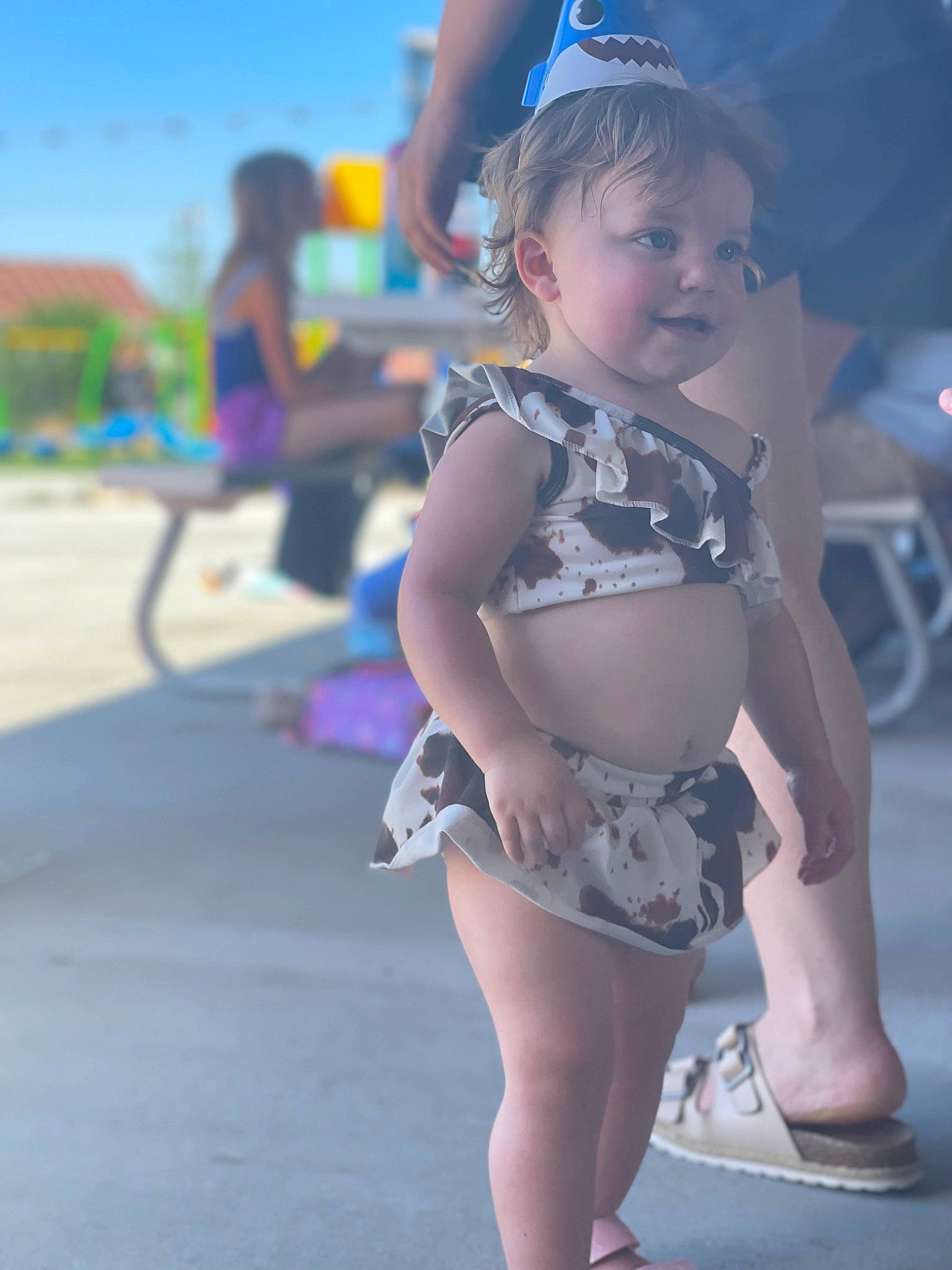 Emberly joined the competition — help win amazing prizes! abdomen, blond, chest, child, electric_blue, event, eye, eyewear, fun, happy, hat, human_leg, leisure, person, recreation, road, sky, street, thigh, toddler