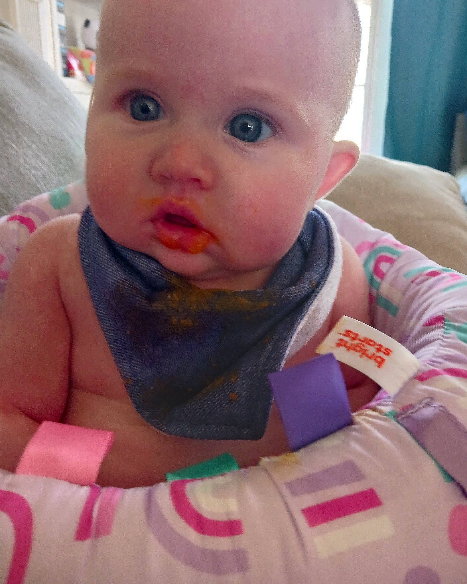 Vanessa joined the competition — help win amazing prizes! baby, baby_products, baby_toddler_clothing, cheek, child, chin, close_up, eyebrow, eyelash, finger, happy, iris, lip, mouth, neck, nose, person, pink, skin, sleeve