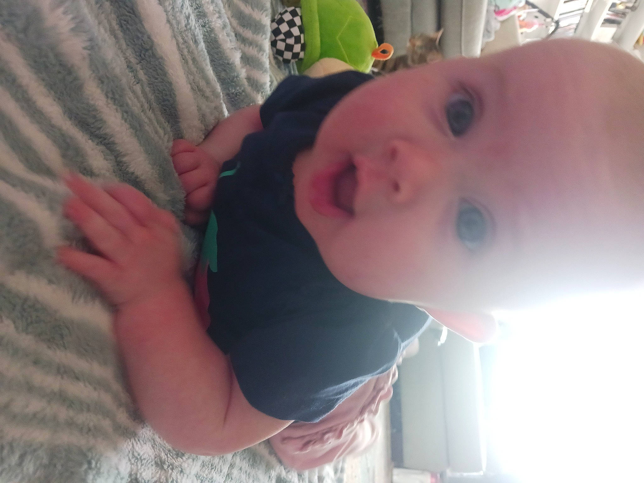 Vanessa joined the competition — help win amazing prizes! arm, baby, baby_toddler_clothing, cheek, child, comfort, elbow, eyelash, fun, gesture, happy, iris, lip, mouth, nose, pattern, person, skin, sleeve, surprise