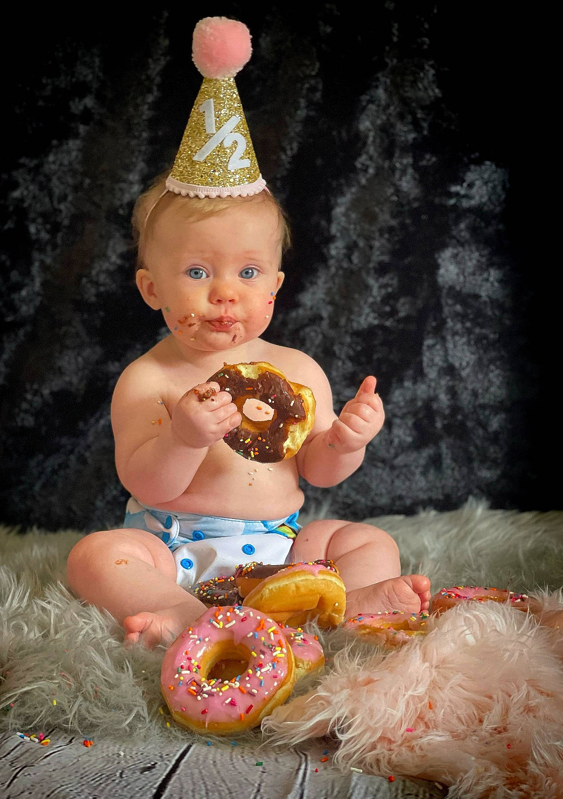 Kayleigh joined the competition — help win amazing prizes! child, costume, costume_hat, doll, event, fashion_accessory, fun, happy, head, headpiece, jewellery, necklace, party_hat, person, pink, sitting, sweetness, teddy_bear, toddler, toy