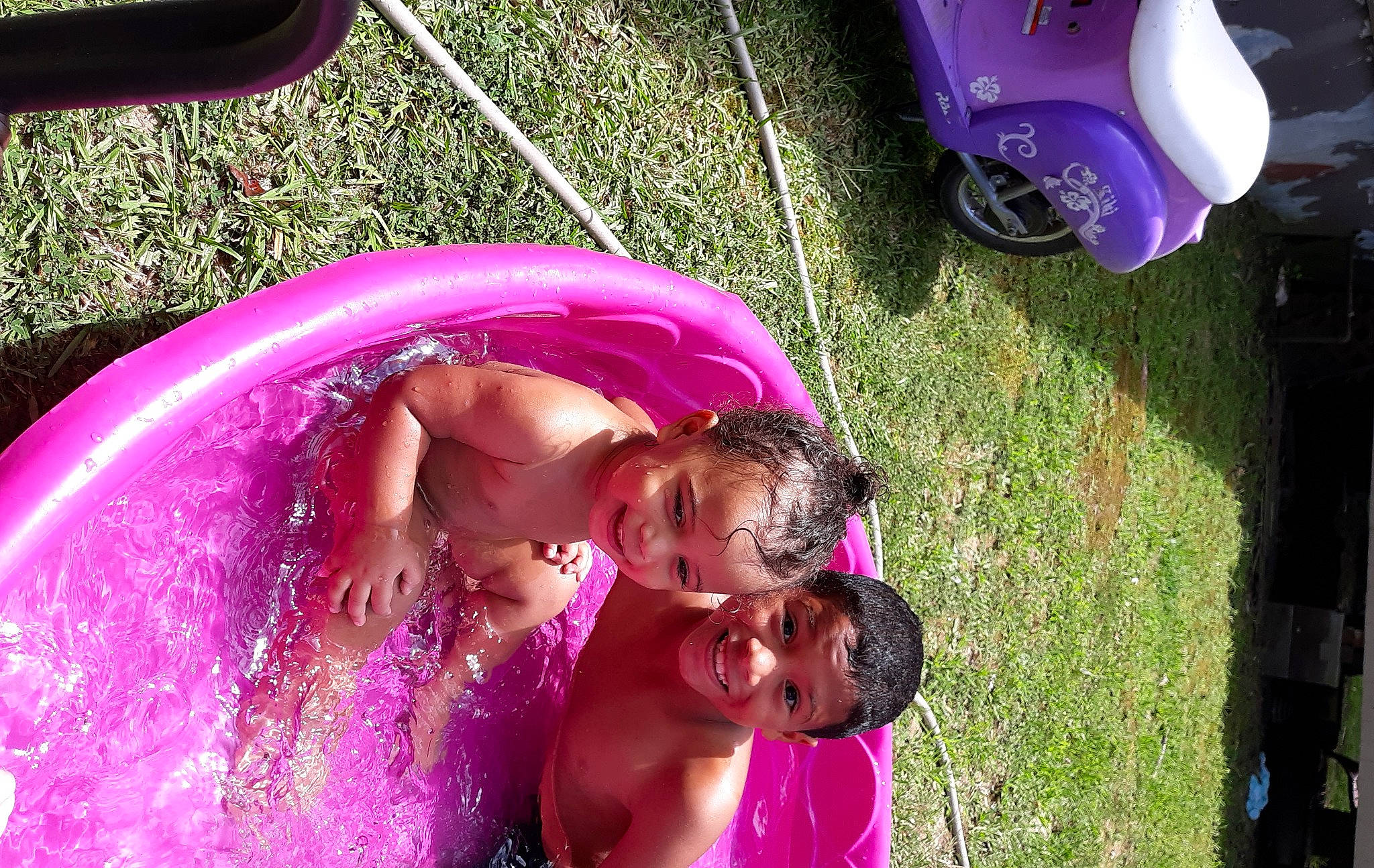 Kadence joined the competition — help win amazing prizes! bathing, fender, fun, interaction, joy, love, magenta, person, pink, purple, scooter, summer, violet