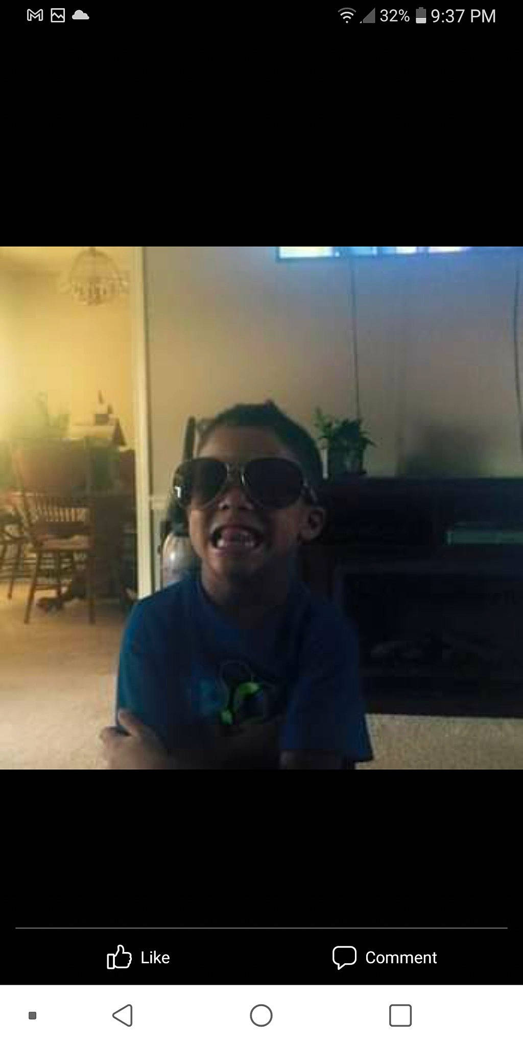 Kellen joined the competition — help win amazing prizes! black, black_hair, eyewear, glasses, goggles, happy, jaw, laugh, light, person, photograph, photography, shirt, snapshot, sunglasses, t_shirt, vision_care, white