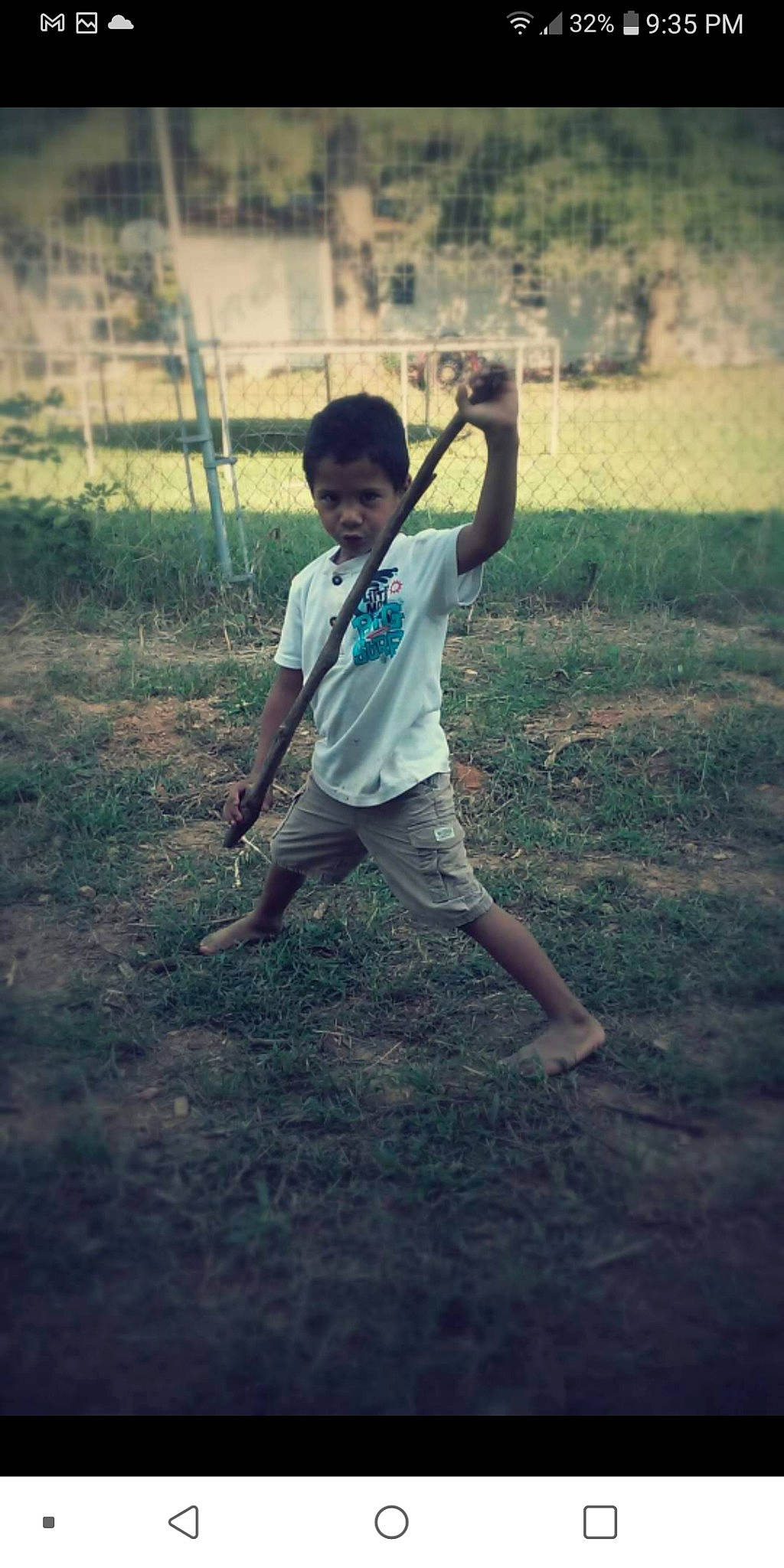 Kellen joined the competition — help win amazing prizes! balance, field, person, play, sweatpant