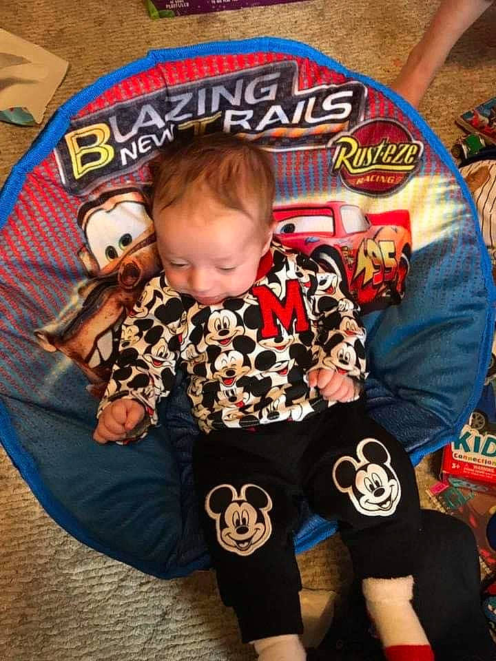 Angel joined the competition — help win amazing prizes! baby, baby_carriage, baby_products, baby_toddler_clothing, child, comfort, fun, lap, linens, mammal, pattern, person, play, product, sitting, sleeve, sock, t_shirt, textile, toddler