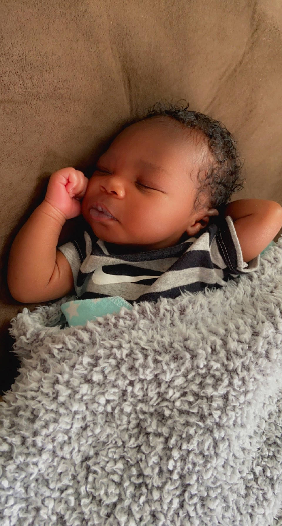 Aidyn joined the competition — help win amazing prizes! baby, baby_toddler_clothing, brown, cheek, chin, comfort, eye, facial_expression, hairstyle, hand, head, iris, lip, mammal, mouth, nose, person, skin, textile, toddler