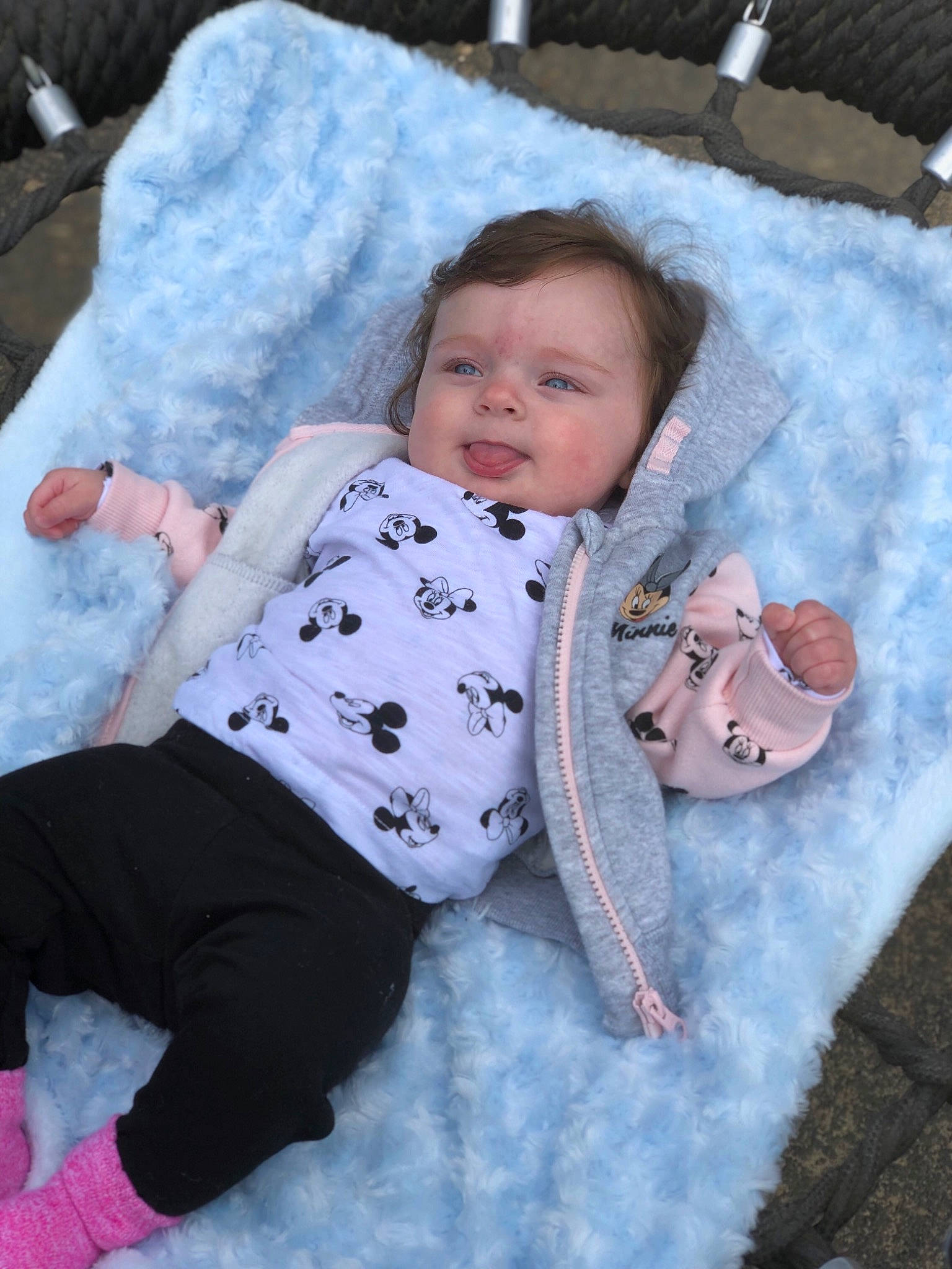 Alyssia joined the competition — help win amazing prizes! baby, baby_products, blanket, child, linens, person, product, skin, snow, textile, toddler, winter