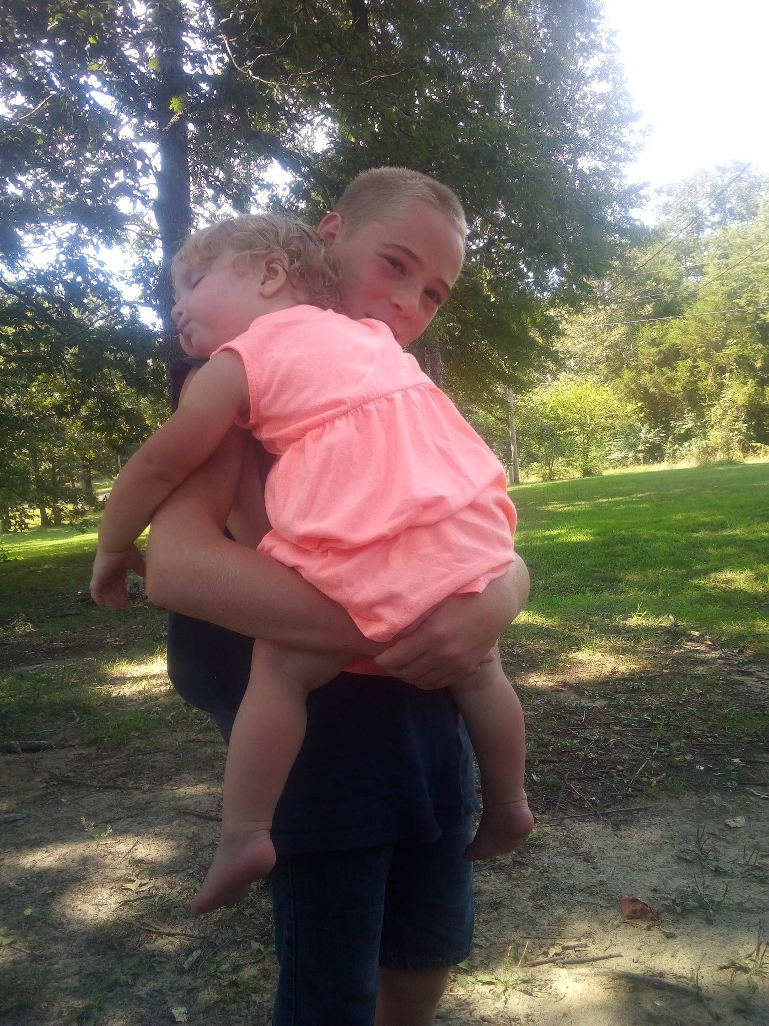 Devin joined the competition — help win amazing prizes! abdomen, arm, child, finger, fun, grass, joint, joy, leg, leisure, person, shoulder, smile, summer, toddler, tree, trunk, vacation