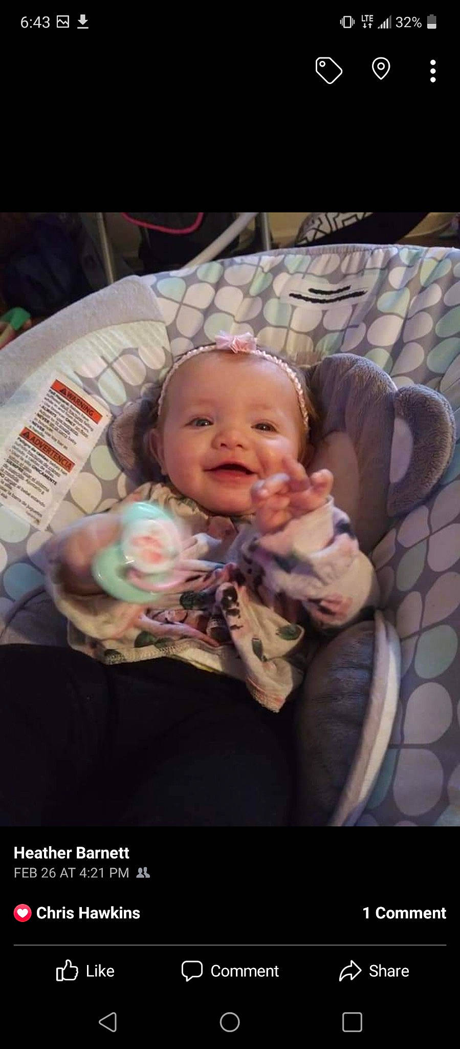 Phoebe joined the competition — help win amazing prizes! baby, baby_carriage, baby_in_car_seat, baby_products, baby_toddler_clothing, car_seat, cheek, child, comfort, happy, iris, lap, mouth, person, pink, room, sitting, skin, smile, thumb