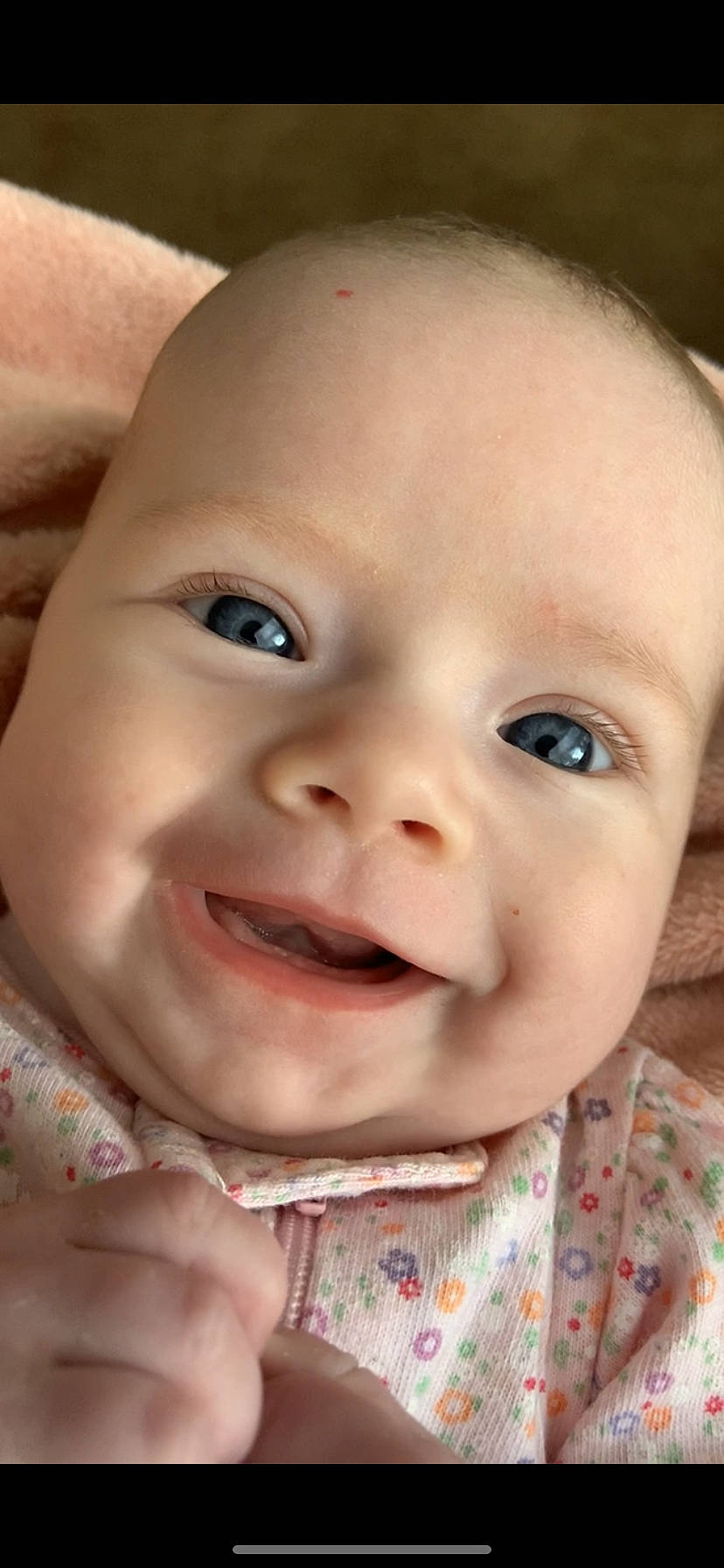 Corinna joined the competition — help win amazing prizes! baby, baby_laughing, baby_toddler_clothing, cheek, child, chin, eye, eyebrow, eyelash, happy, iris, joy, lip, mouth, nose, person, pink, skin, smile, toddler