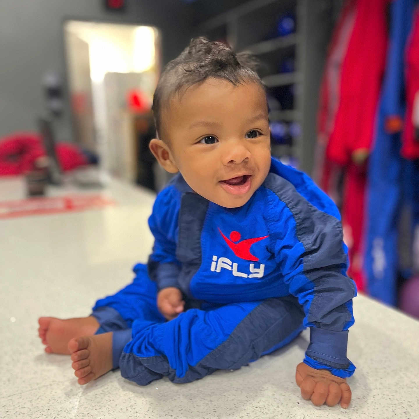 Niko is registered to the contest to win money with this photo: baby, babycrawling, bodypart, clothing, coat, crawling, face, finger, hand, head, indoors, jacket, jeans, longsleeve, pants, person, photography, portrait, sitting, sleeve