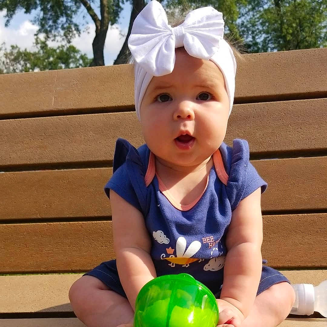 Maddy joined the competition — help win amazing prizes! baby, child, costume, headgear, person, plant, play, toddler