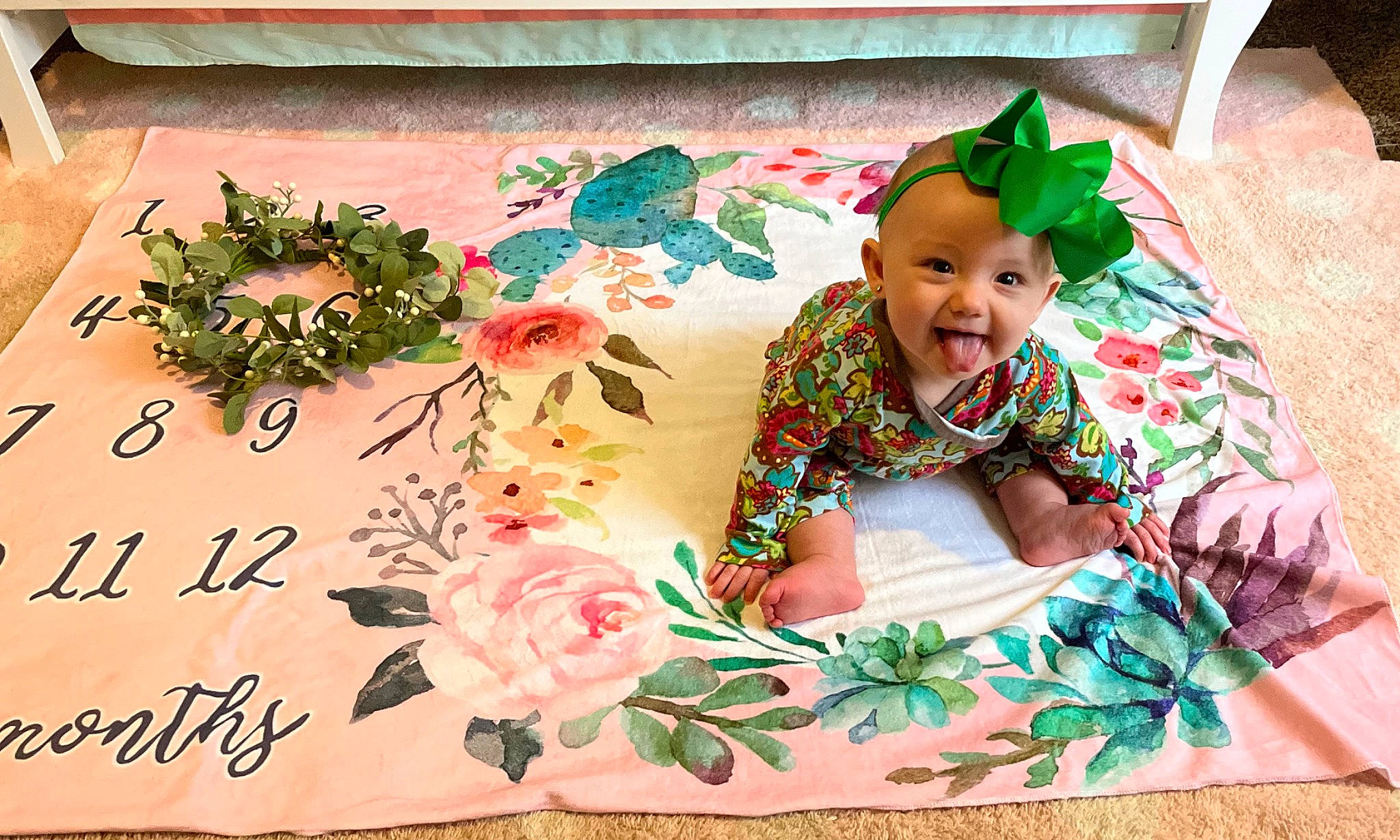Ella Rose joined the competition — help win amazing prizes! baby, baby_toddler_clothing, child, event, floral_design, flower, flower_arranging, font, happy, headwear, linens, pattern, peach, person, petal, pink, plant, rose, smile, t_shirt