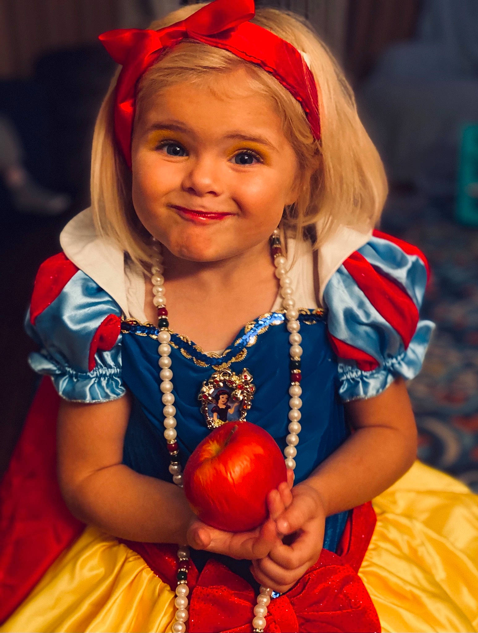 Francesca joined the competition — help win amazing prizes! child, costume_hat, dress, electric_blue, event, eye, face, facial_expression, fun, happy, head, headwear, human, human_body, jewellery, joy, orange, organ, people, person