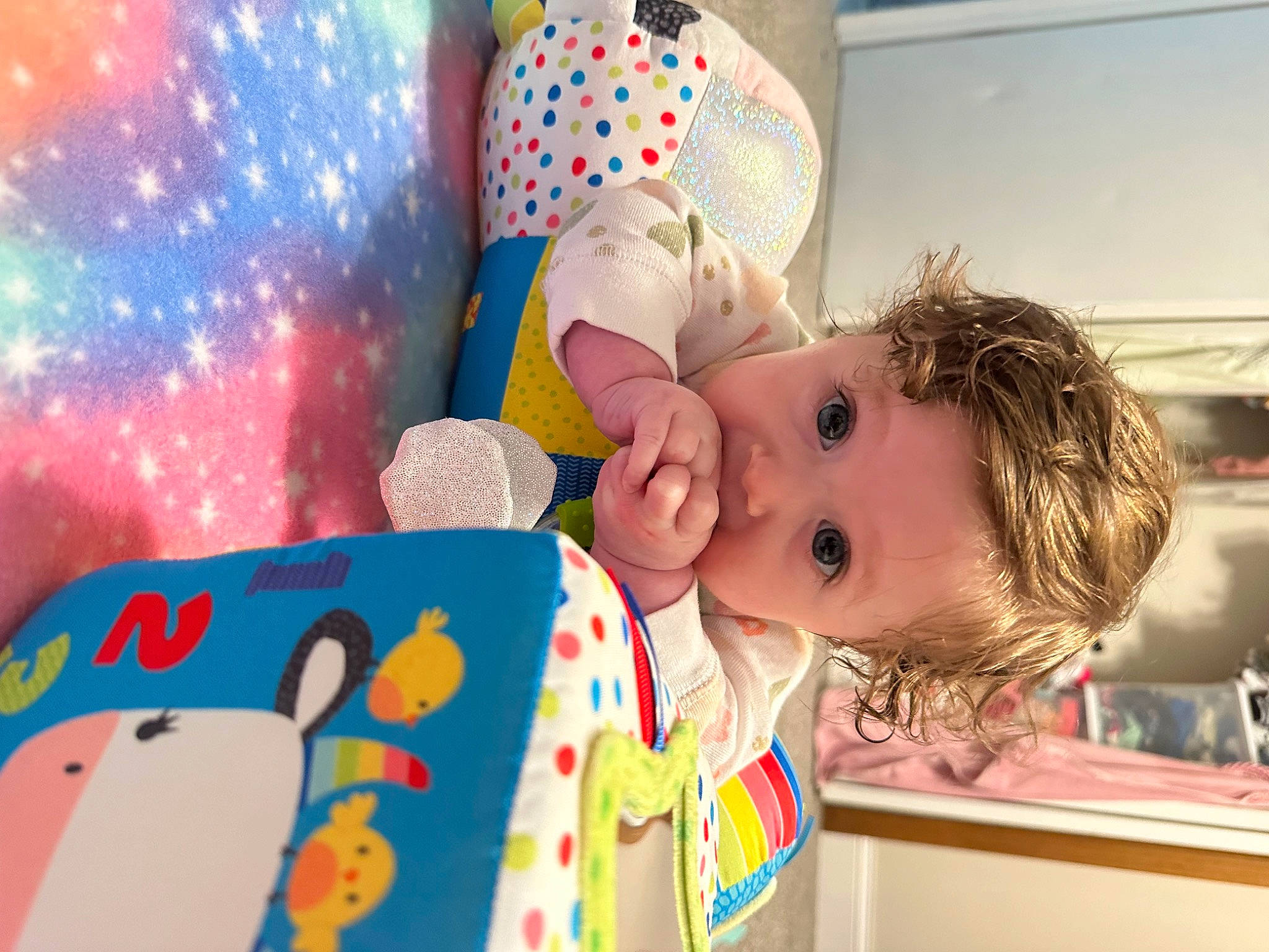 Kaliyah joined the competition — help win amazing prizes! baby, baby_products, baby_toddler_clothing, baby_toys, cheek, child, fun, happy, head, linens, pattern, person, room, toddler