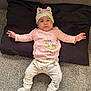 Avellana joined the competition — help win amazing prizes! baby, infant, pajamas, hat, carpet, pillow, socks, cute, child, lying_down, indoors, person, clothing, floor, expression, young, soft, sleepwear, animal_print, peaceful