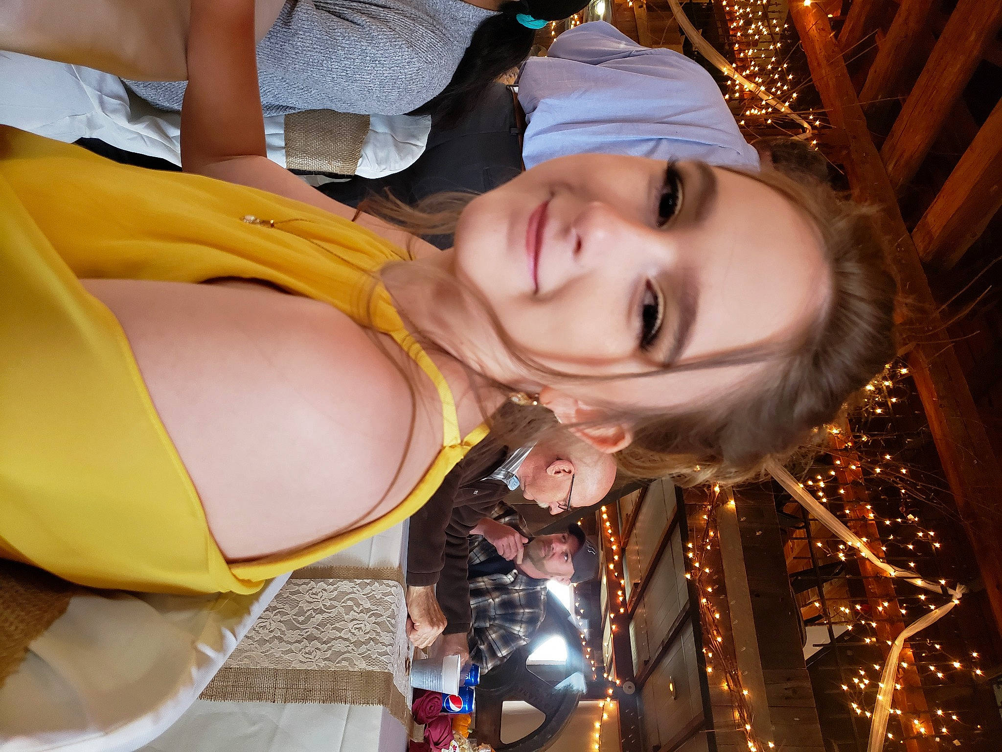 Katina is registered to the contest to win money with this photo: abdomen, black_hair, brown_hair, chest, costume, event, flash_photography, fun, happy, headwear, human_leg, jewellery, joy, laugh, leisure, person, portrait_photography, smile, textile, thigh