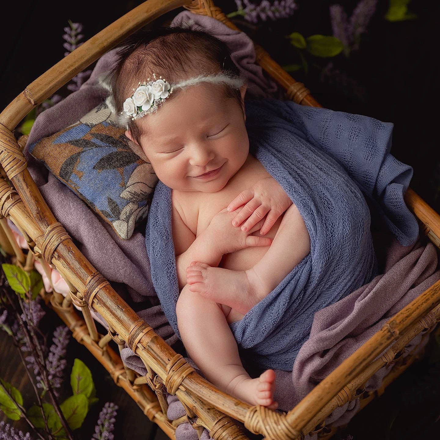 Lennon is registered to the contest to win money with this photo: baby, baby_products, baby_toddler_clothing, basket, child, comfort, facial_expression, fashion_accessory, fun, grass, happy, infant_bed, iris, joy, pattern, people_in_nature, person, sitting, skin, toddler