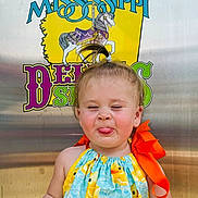 Dani joined the competition — help win amazing prizes! advertisement, baby, clothing, costume, cream, dessert, dress, face, food, happy, hat, head, icecream, laughing, person, photography, portrait, poster, smile, t_shirt