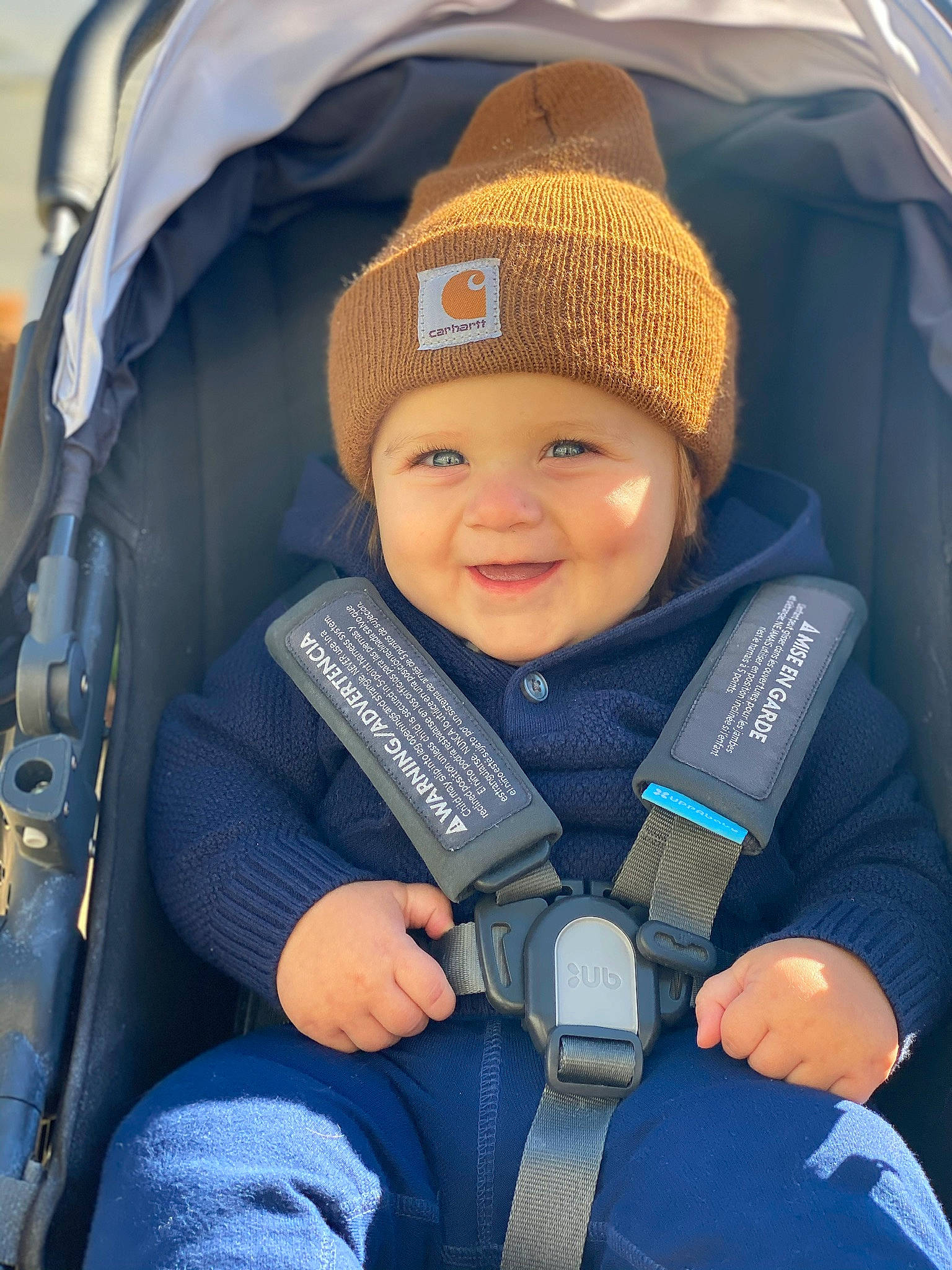 Colten joined the competition — help win amazing prizes! baby, baby_carriage, baby_in_car_seat, baby_products, beanie, car_seat, child, headwear, joy, knit_cap, person, product, toddler