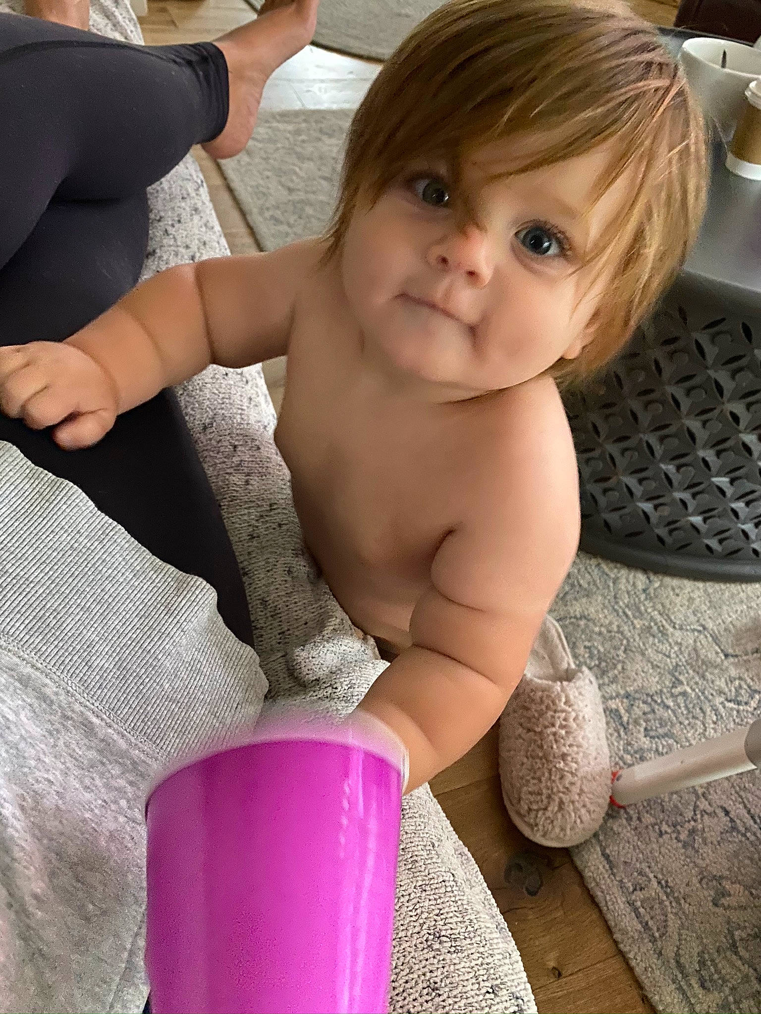 Colten joined the competition — help win amazing prizes! arm, chest, child, leg, mouth, person, play, toddler