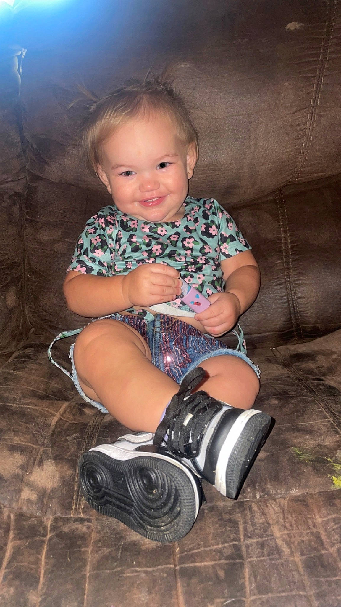Piper joined the competition — help win amazing prizes! arm, automotive_tire, baby_toddler_clothing, cool, eye, finger, flash_photography, happy, human_body, joy, knee, leg, person, shorts, shoulder, smile, sneakers, sock, t_shirt, thigh