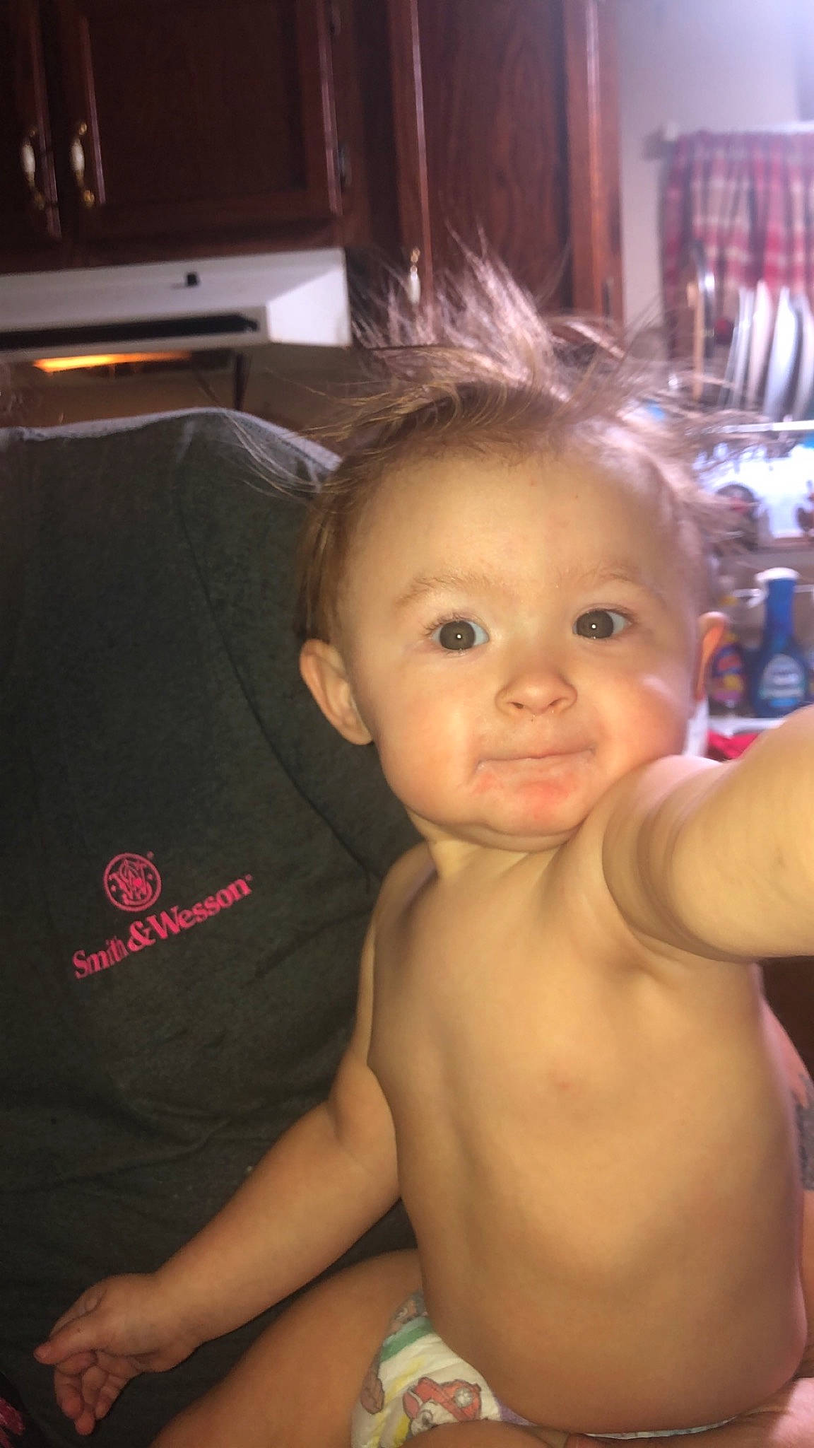 Avory joined the competition — help win amazing prizes! blond, cheek, chest, child, chin, ear, elbow, eyelash, forehead, fun, gesture, happy, human_body, neck, nose, person, shoulder, smile, thumb, toddler