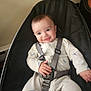 Cole joined the competition — help win amazing prizes! baby, infant, smiling, onesie, dinosaur_pattern, baby_seat, straps, child, indoor, person, cute, happy, young_child, clothing, seat, baby_buckle, comfort, face, small_child, portrait