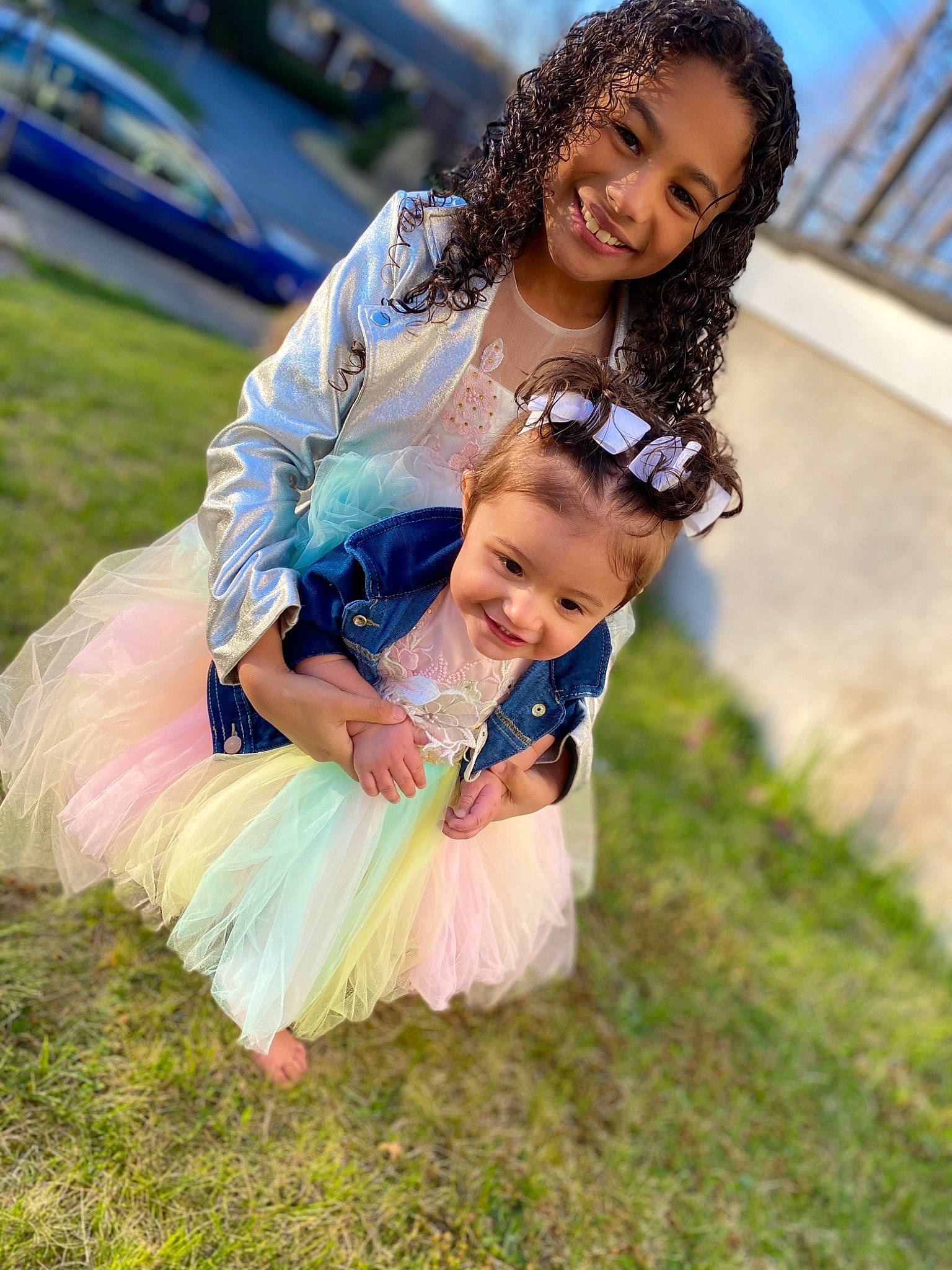 Adrionna is registered to the contest to win money with this photo: child, costume, dress, formal_wear, fun, grass, happy, joy, people, person, photography, plant, skin, smile, toddler