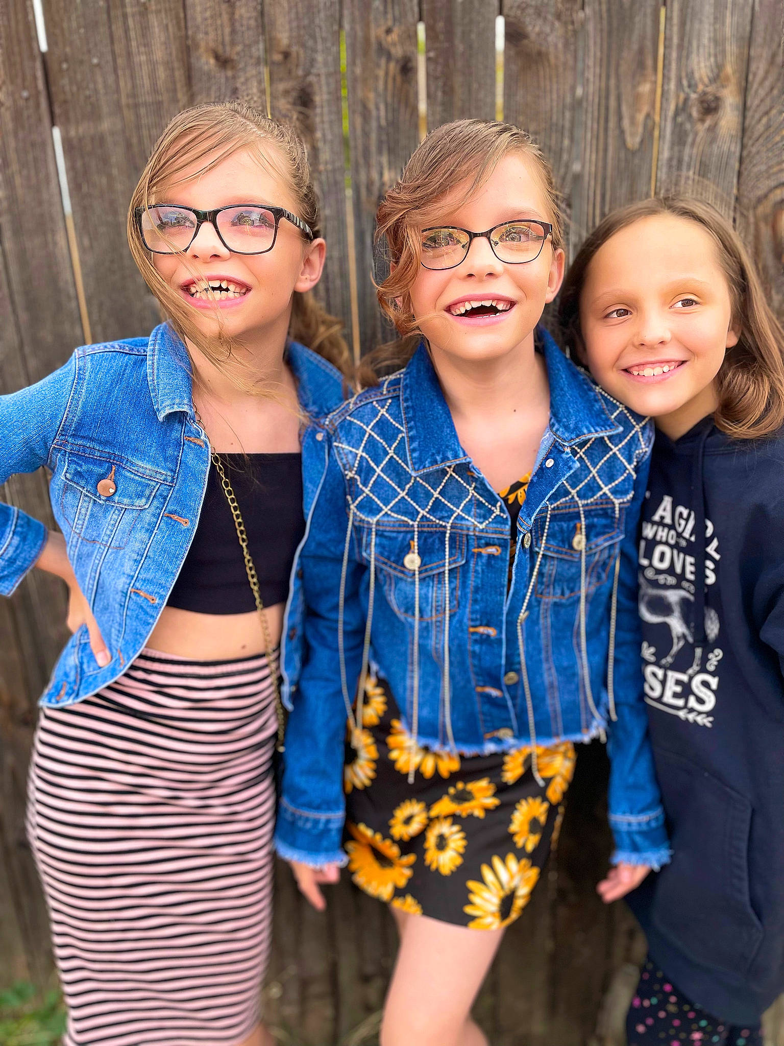 Bella N Abby joined the competition — help win amazing prizes! day_dress, dress, electric_blue, eyewear, fashion, fashion_design, formal_wear, friendship, glasses, happy, head, iris, joy, one_piece_garment, people, person, shoulder, sleeve, smile, standing