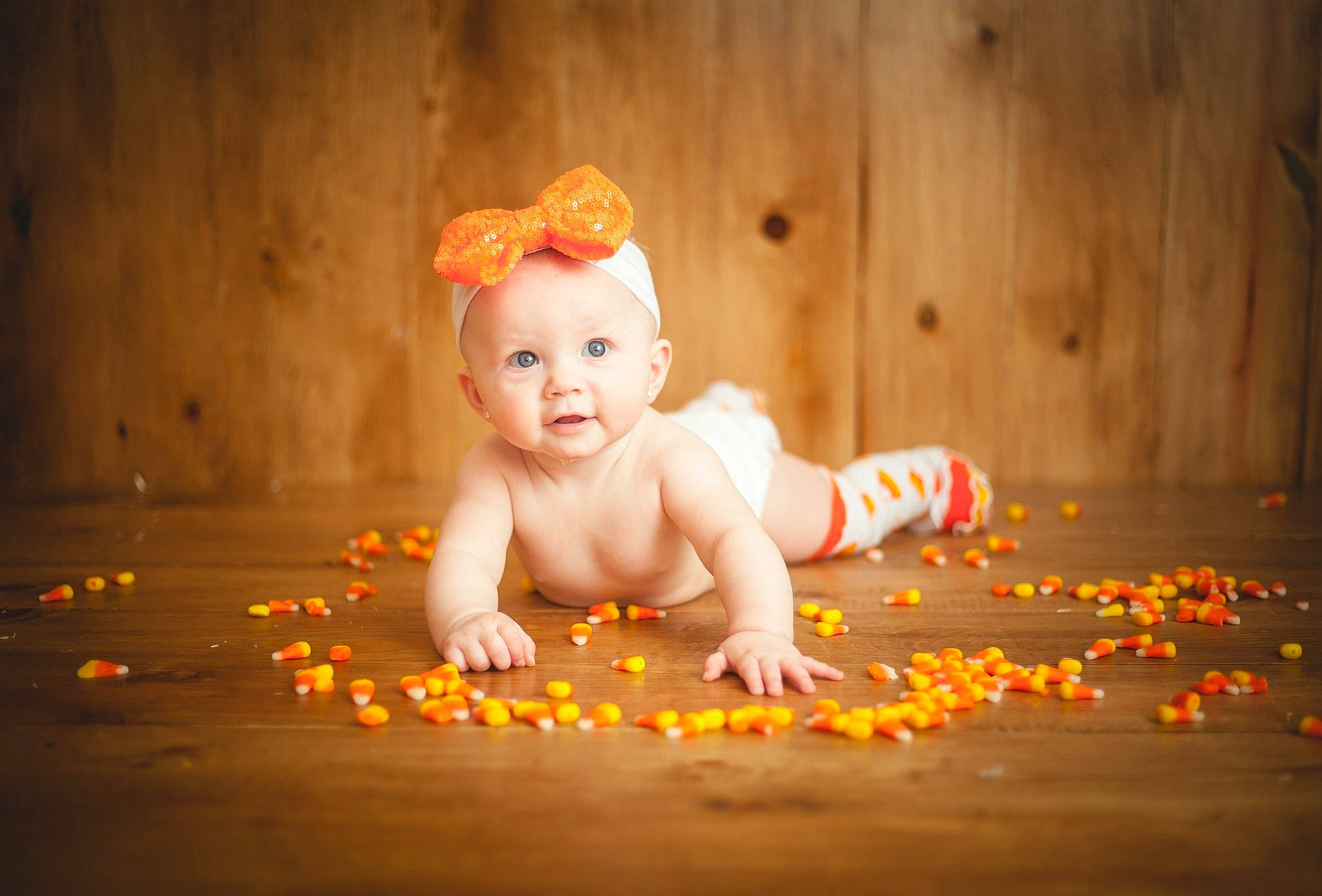 Kendalyn joined the competition — help win amazing prizes! baby, child, crawling, fun, orange, person, petal, photograph, photography, play, sitting, smile, toddler, yellow