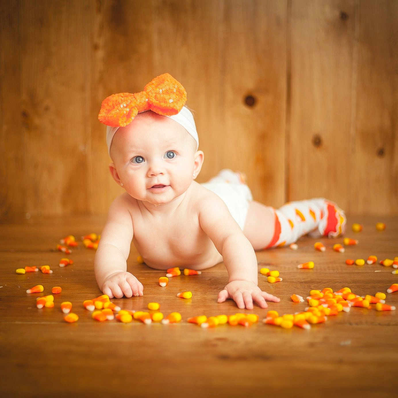 Kendalyn joined the competition — help win amazing prizes! baby, child, crawling, fun, orange, person, petal, photograph, photography, play, sitting, smile, toddler, yellow