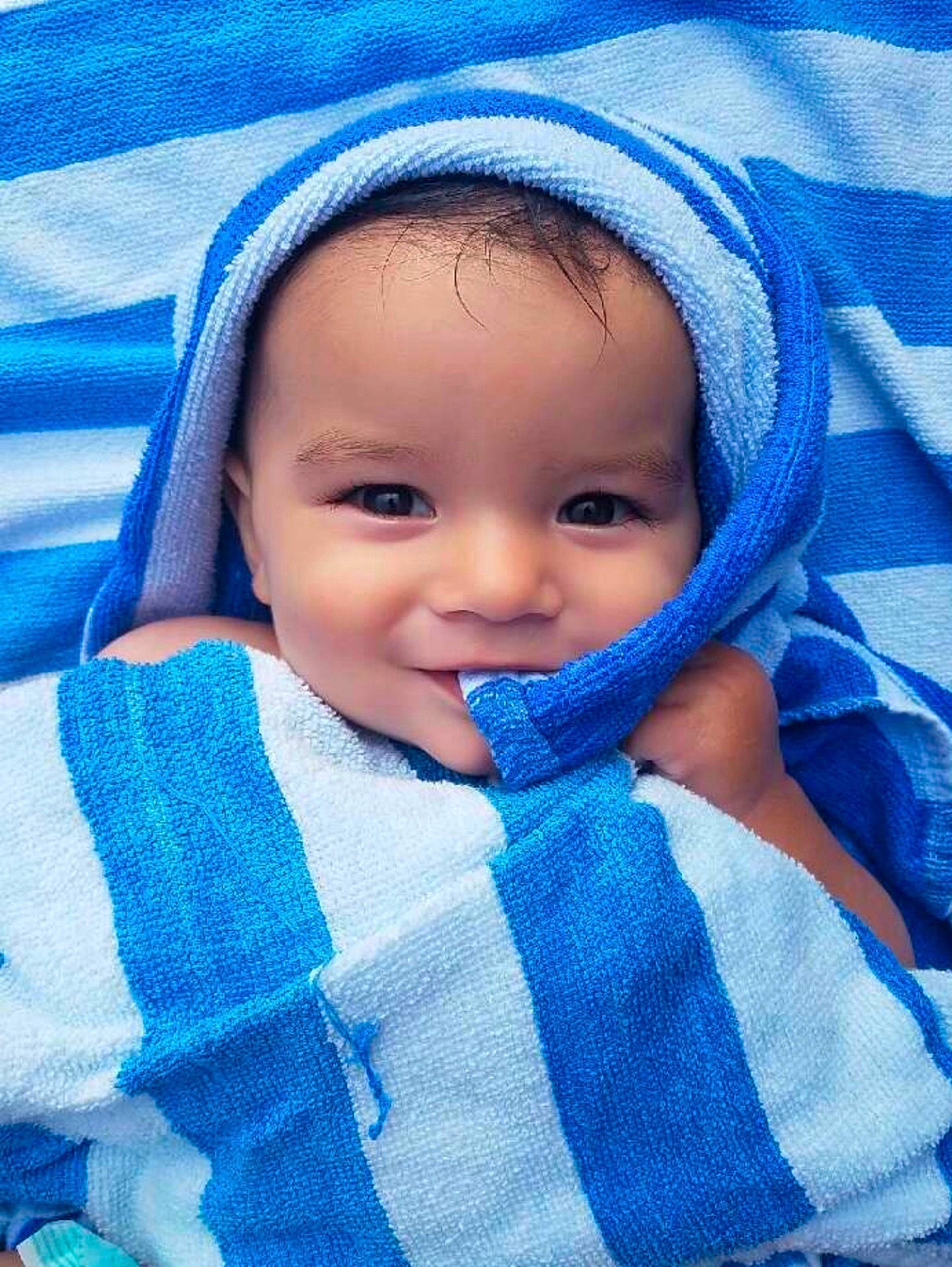 Arden joined the competition — help win amazing prizes! blue, cheek, child, eye, face, girl, head, infant, iris, joy, lip, nose, person, product, smile, toddler