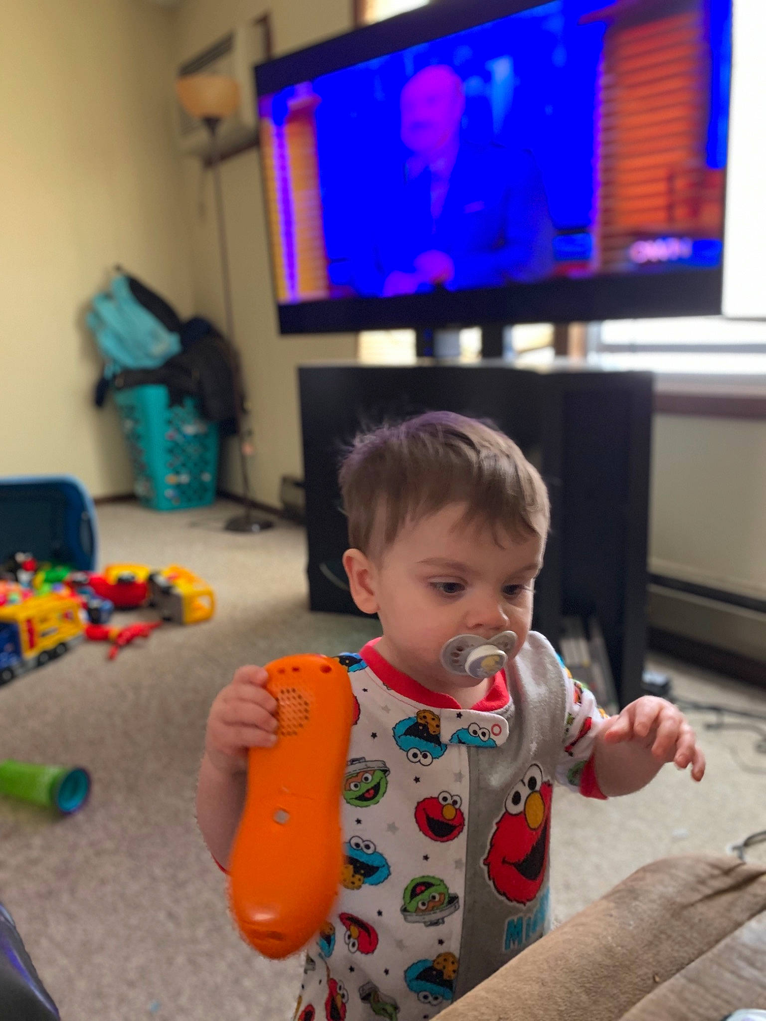 Khyrie is registered to the contest to win money with this photo: baby, child, electronic_device, fun, games, joy, media, person, play, room, technology, toddler, toy