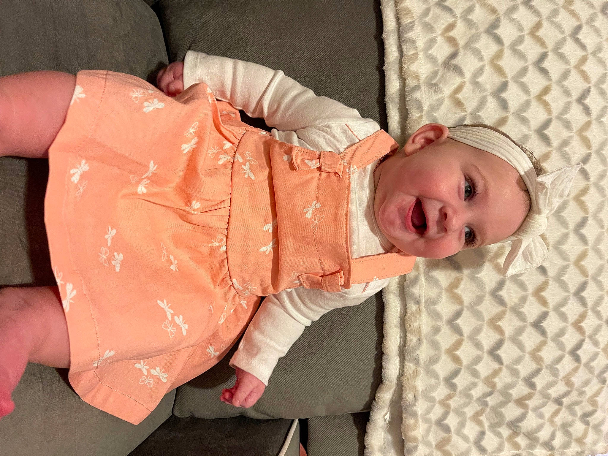 Cambrie joined the competition — help win amazing prizes! baby, baby_products, baby_safety, baby_toddler_clothing, cheek, child, comfort, eye, head, human_leg, joint, linens, peach, person, pink, skin, sleeve, smile, thigh, toddler