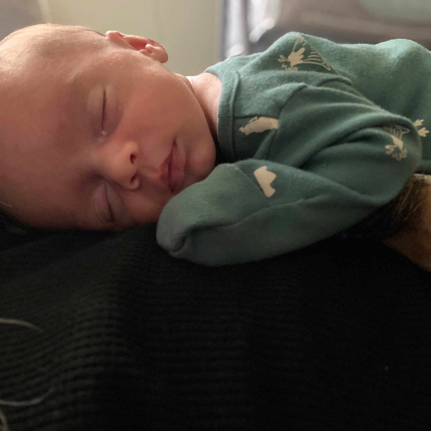 Bryer joined the competition — help win amazing prizes! baby, sleeping, newborn, infant, green_clothing, peaceful, cozy, closeup, face, soft_light, resting, cute, child, small, indoors, portrait, human, skin, calm, toddler