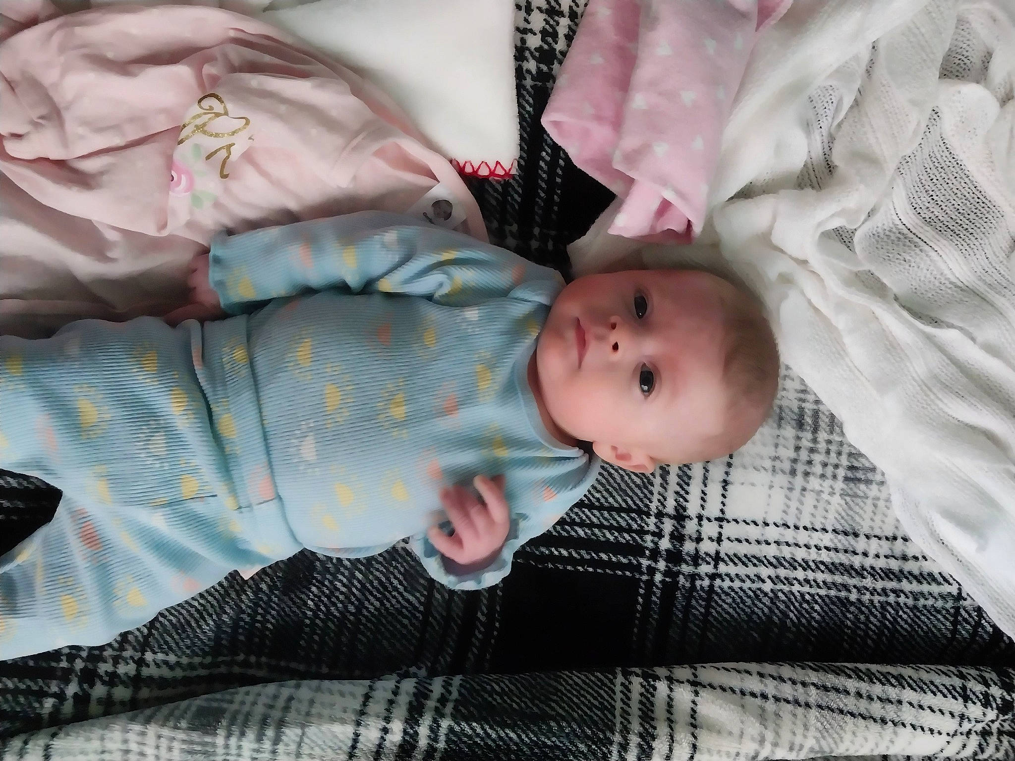 Brinleigh is registered to the contest to win money with this photo: baby, baby_products, baby_toddler_clothing, child, comfort, linens, pattern, person, room, skin, sleep, sleeve, textile, toddler