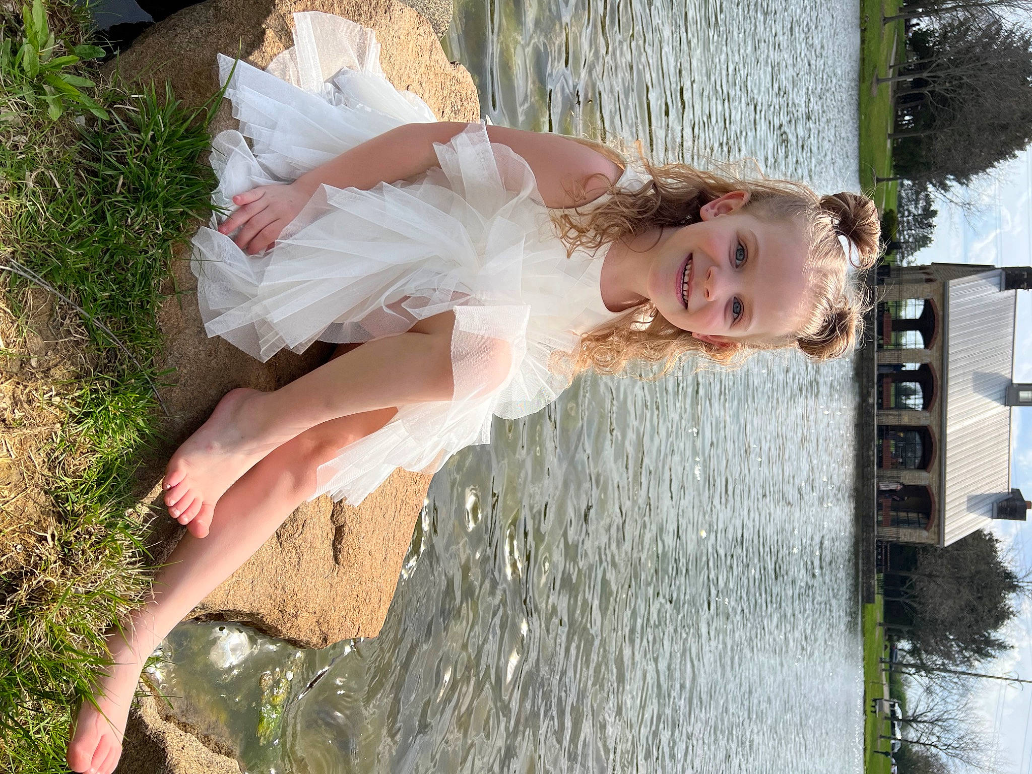 Carter joined the competition — help win amazing prizes! beauty, bridal_clothing, bride, dress, event, flash_photography, fun, gesture, grass, happy, joy, lake, leisure, people_in_nature, person, plant, sky, summer, tree, water