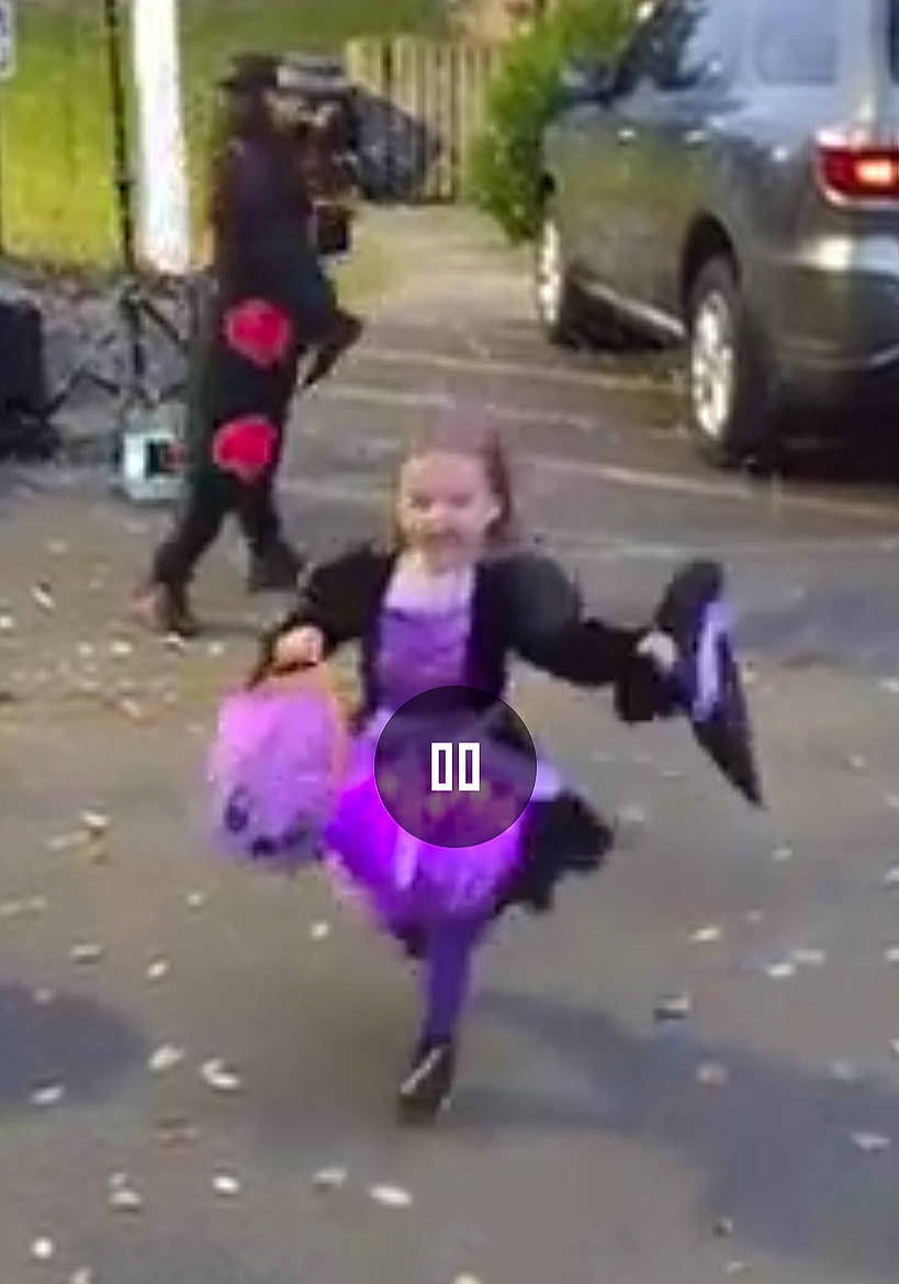 Aspyn joined the competition — help win amazing prizes! asphalt, automotive_exterior, automotive_lighting, blurred, car, electric_blue, event, fun, motor_vehicle, pedestrian, person, photograph, purple, recreation, road, road_surface, sidewalk, snapshot, tire, toddler