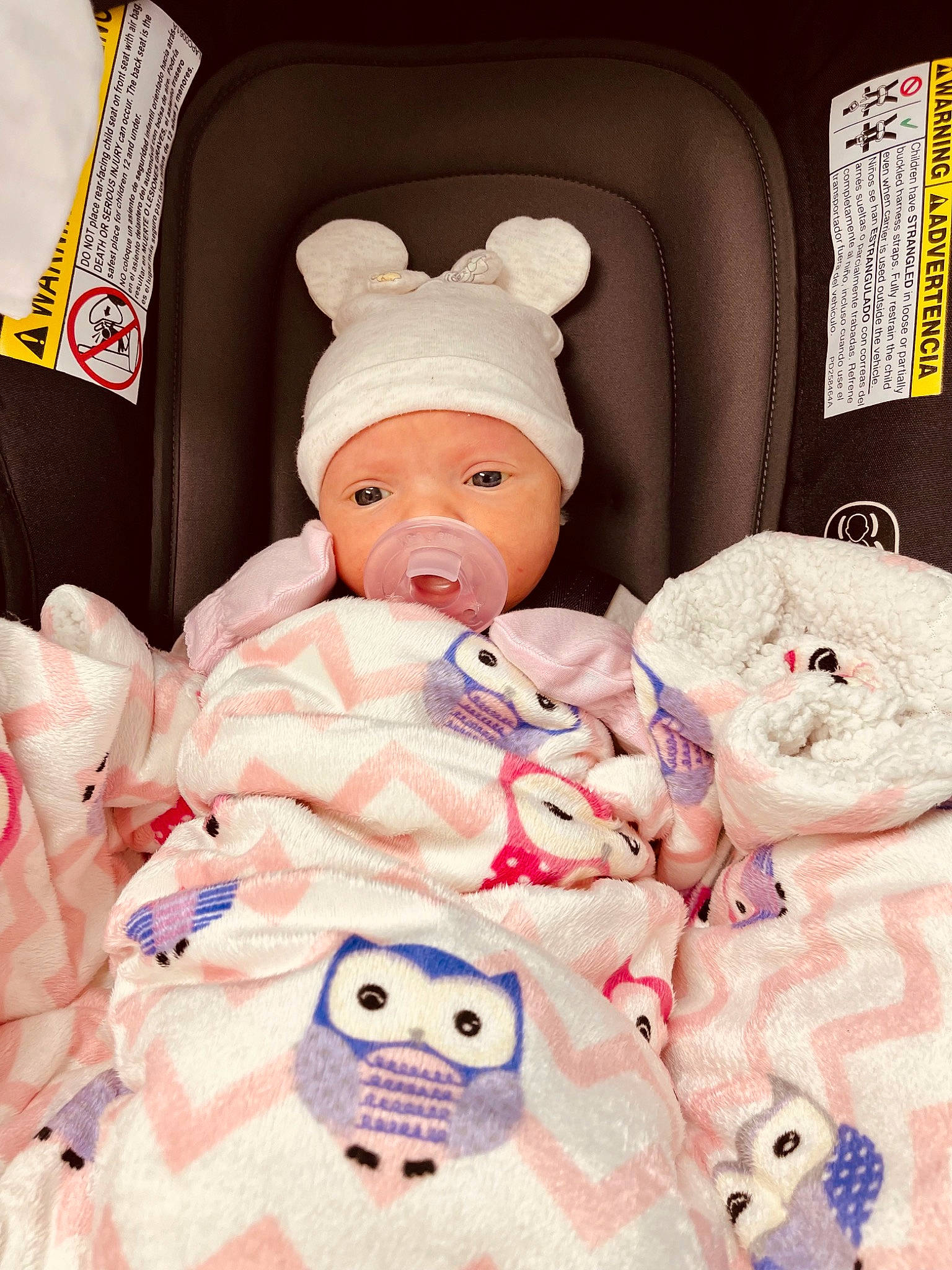 Haisley joined the competition — help win amazing prizes! baby, baby_products, baby_safety, baby_sleeping, baby_toddler_clothing, bedding, bedtime, carmine, cheek, child, comfort, headwear, linens, peach, person, pink, plush, room, stuffed_toy, textile
