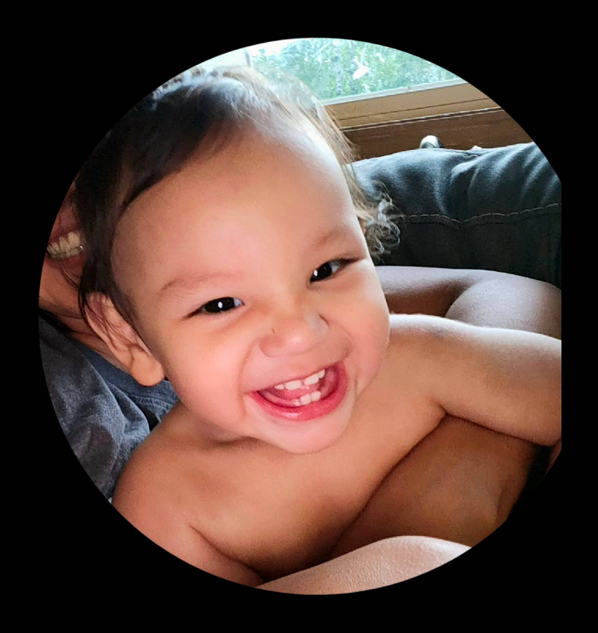 Aleena is registered to the contest to win money with this photo: baby, baby_laughing, bathing, cheek, comfort, ear, eye, eyebrow, eyelash, flash_photography, gesture, happy, iris, jaw, joy, lip, mouth, nose, person, smile