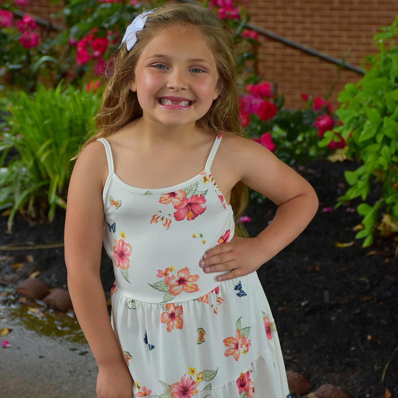 Francesca joined the competition — help win amazing prizes! child, clothing, dress, eveningdress, face, fashion, female, flower, flowerarrangement, flowerbouquet, formalwear, garden, girl, gown, head, nature, person, photography, plant, portrait