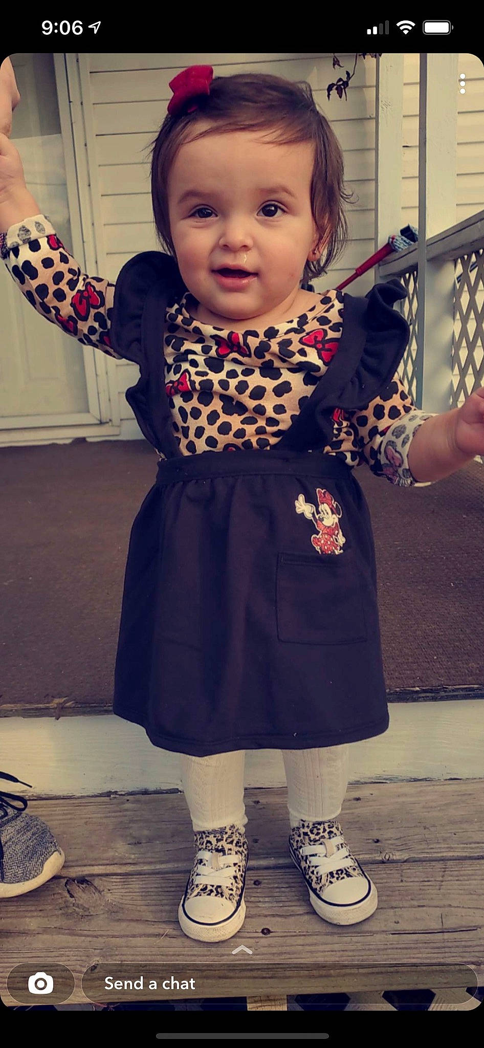 Aliana joined the competition — help win amazing prizes! baby_toddler_clothing, black, child, cool, day_dress, dress, fashion, happy, joint, neck, outerwear, person, photograph, pink, shoe, sleeve, standing, street_fashion, toddler, waist