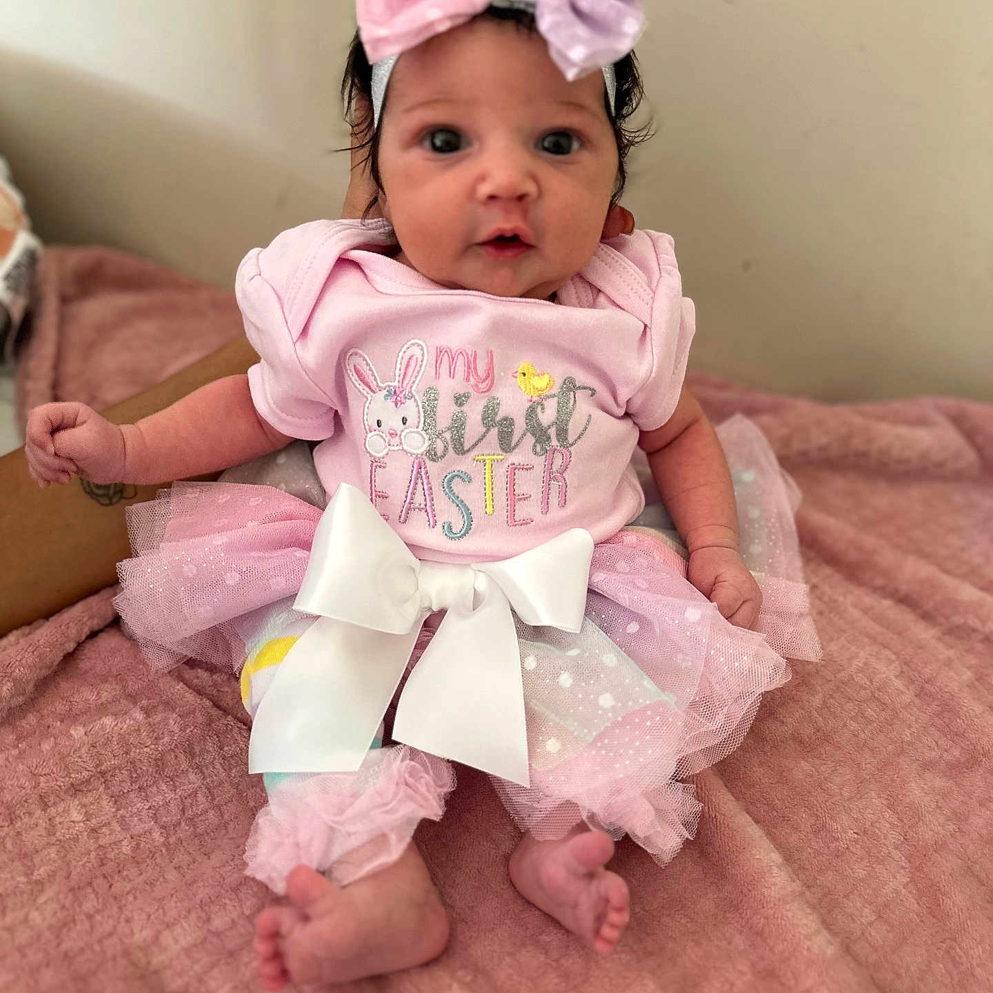 India joined the competition — help win amazing prizes! baby, bed, blanket, clothing, cushion, dress, face, formalwear, furniture, hat, head, homedecor, indoors, newborn, pants, people, person, photography, portrait, sitting