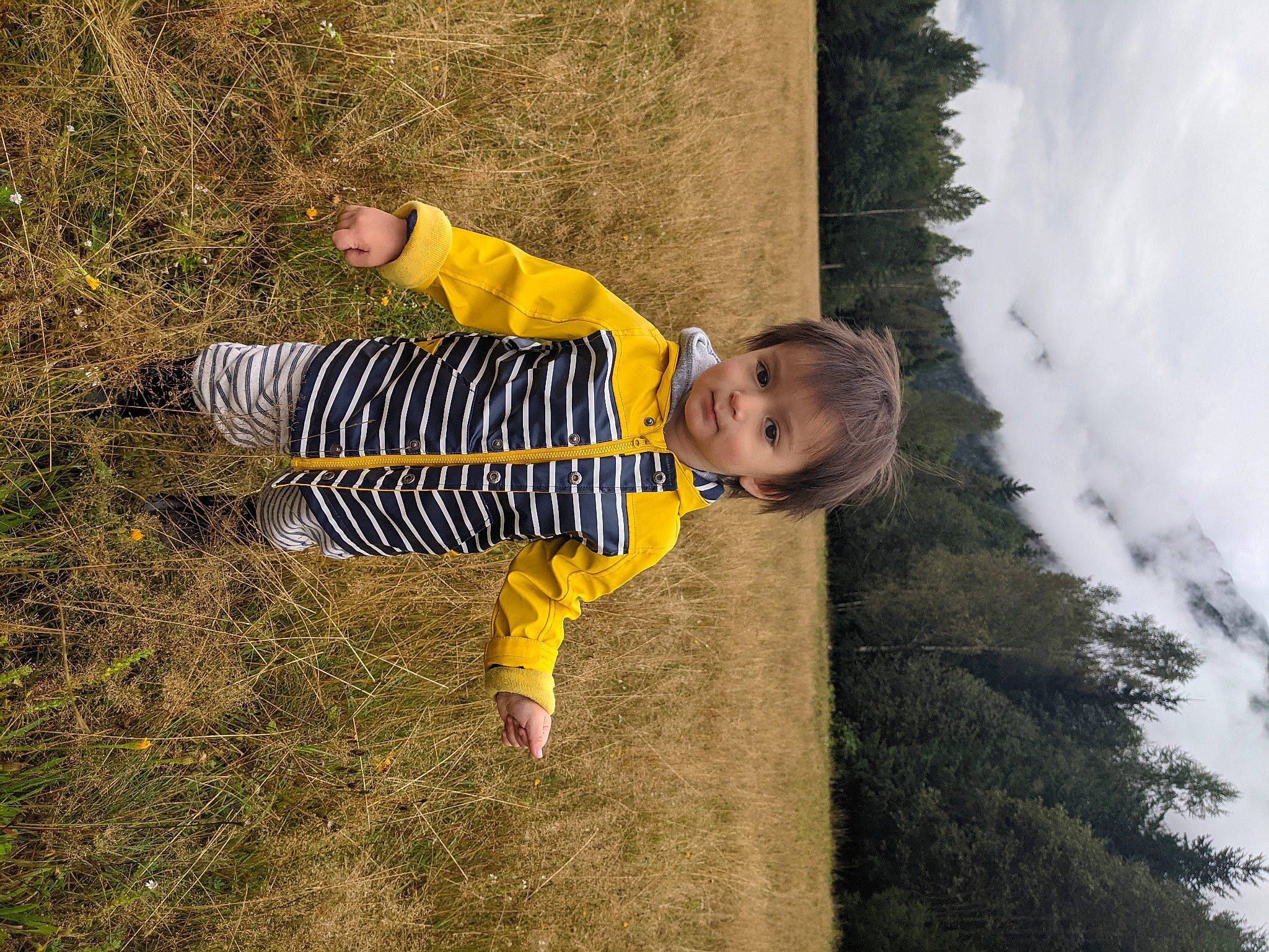 Elisha participe au concours pour gagner de l'argent avec cette photo : baby, baby_toddler_clothing, child, cloud, fun, grass, grassland, happy, landscape, leisure, people_in_nature, person, plant, sky, smile, soil, toddler, tree, wood