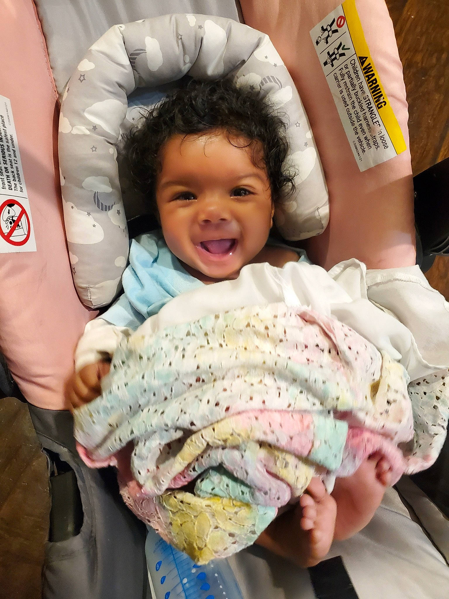 Kamaya joined the competition — help win amazing prizes! baby, baby_products, baby_toddler_clothing, car_seat, cheek, child, comfort, finger, fun, gesture, happy, linens, nail, person, skin, sleeve, smile, t_shirt, thumb, toddler