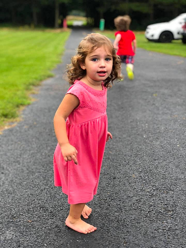 Addilyn joined the competition — help win amazing prizes! child, dress, flower, fun, grass, leisure, person, photography, pink, plant, play, smile, standing, summer, toddler, vacation, walking
