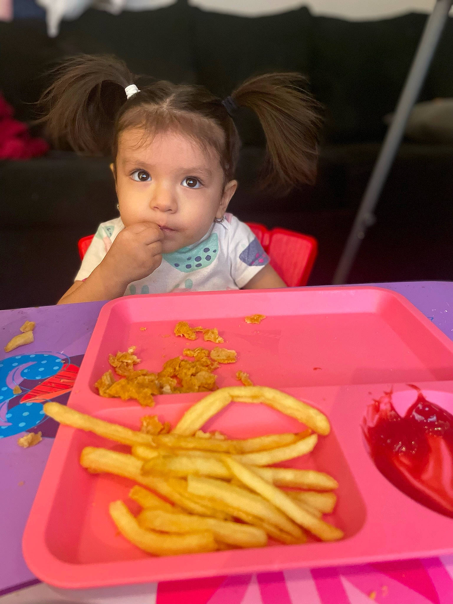 Analiyah Everly joined the competition — help win amazing prizes! chair, child, comfort_food, cuisine, dish, fast_food, finger_food, food, french_fries, fried_food, german_food, ingredient, junk_food, person, plate, produce, recipe, sharing, table, tableware